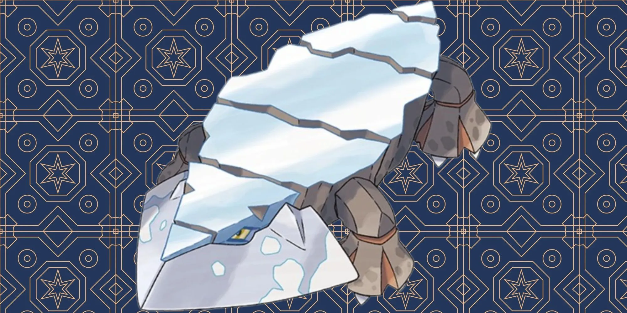 Avalugg Dạng Hisui trong Pokemon Legends Arceus với hàm răng băng lớn