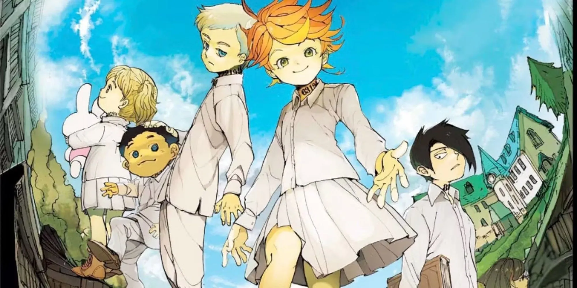 Ba nhân vật chính Emma, Norman và Ray trong The Promised Neverland