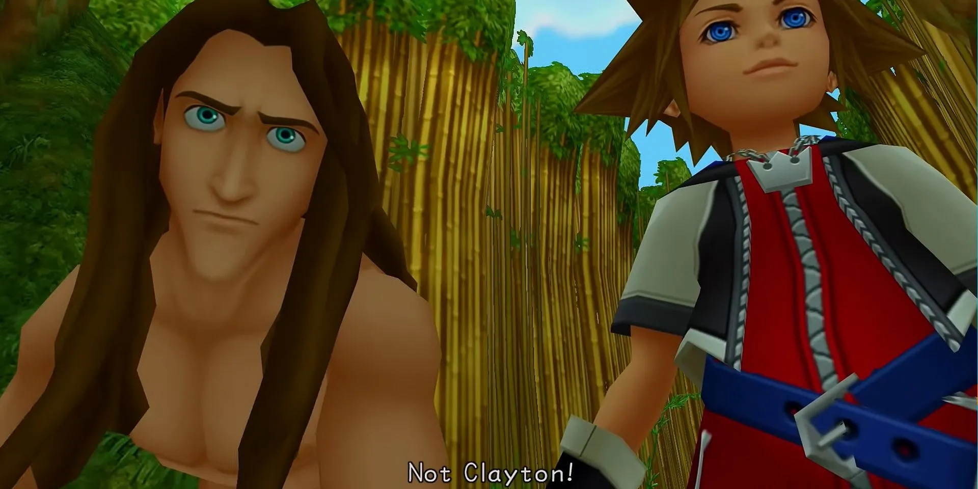 Cảnh trong thế giới Deep Jungle của Kingdom Hearts 1