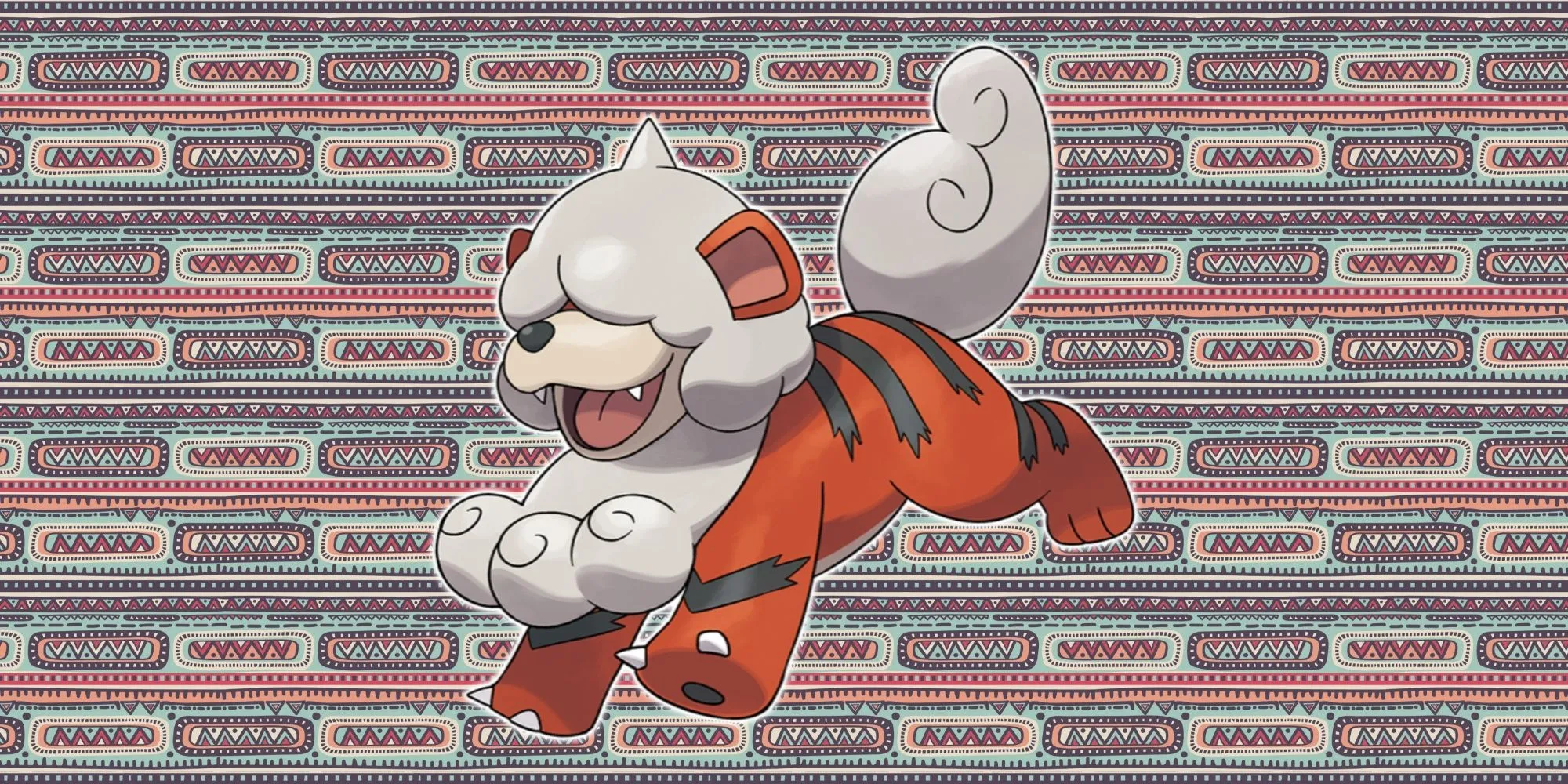 Growlithe Dạng Hisui với bộ lông đá và lửa
