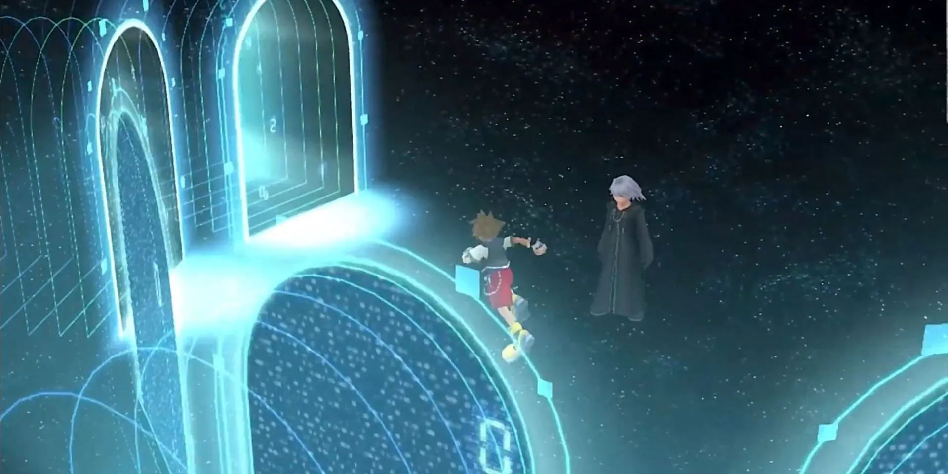 Hình ảnh thế giới Datascape trong Kingdom Hearts Re:Coded movie