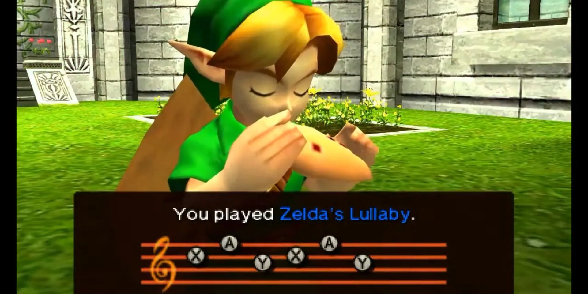 Link học đàn Ocarina từ Zelda