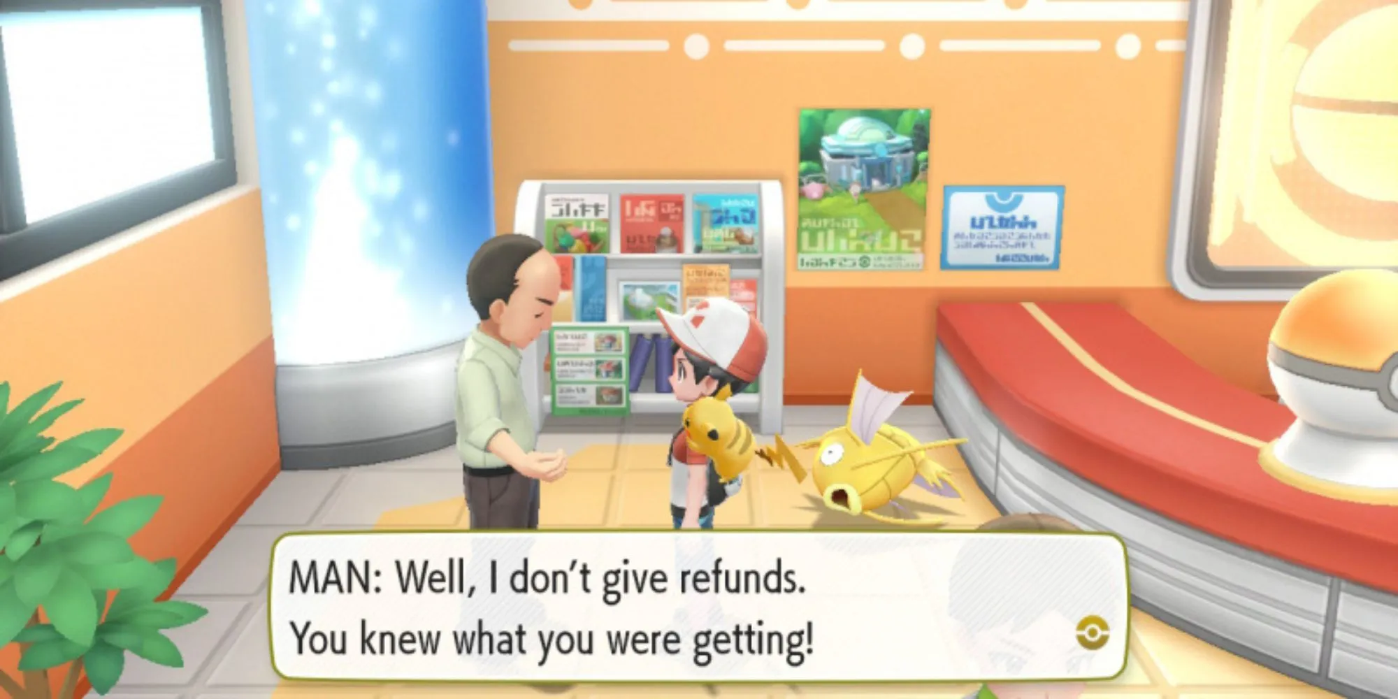 Người bán cá Magikarp lừa đảo trong game Pokemon Red/Blue/Yellow.