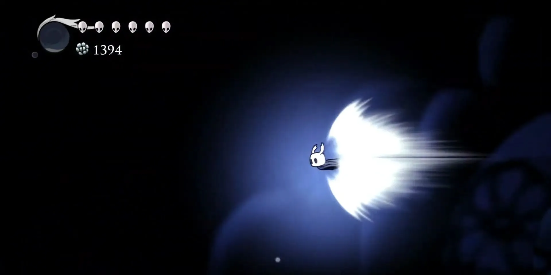 Performing a Crystal Dash in Hollow Knight