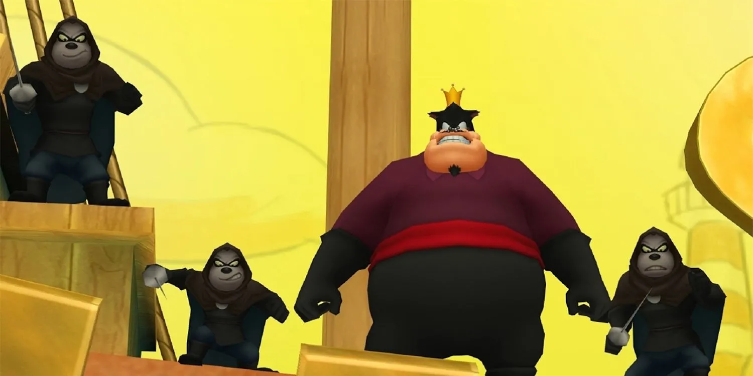 Pete và nhóm Beagle Boys trong thế giới Country of the Musketeers (Kingdom Hearts Dream Drop Distance)