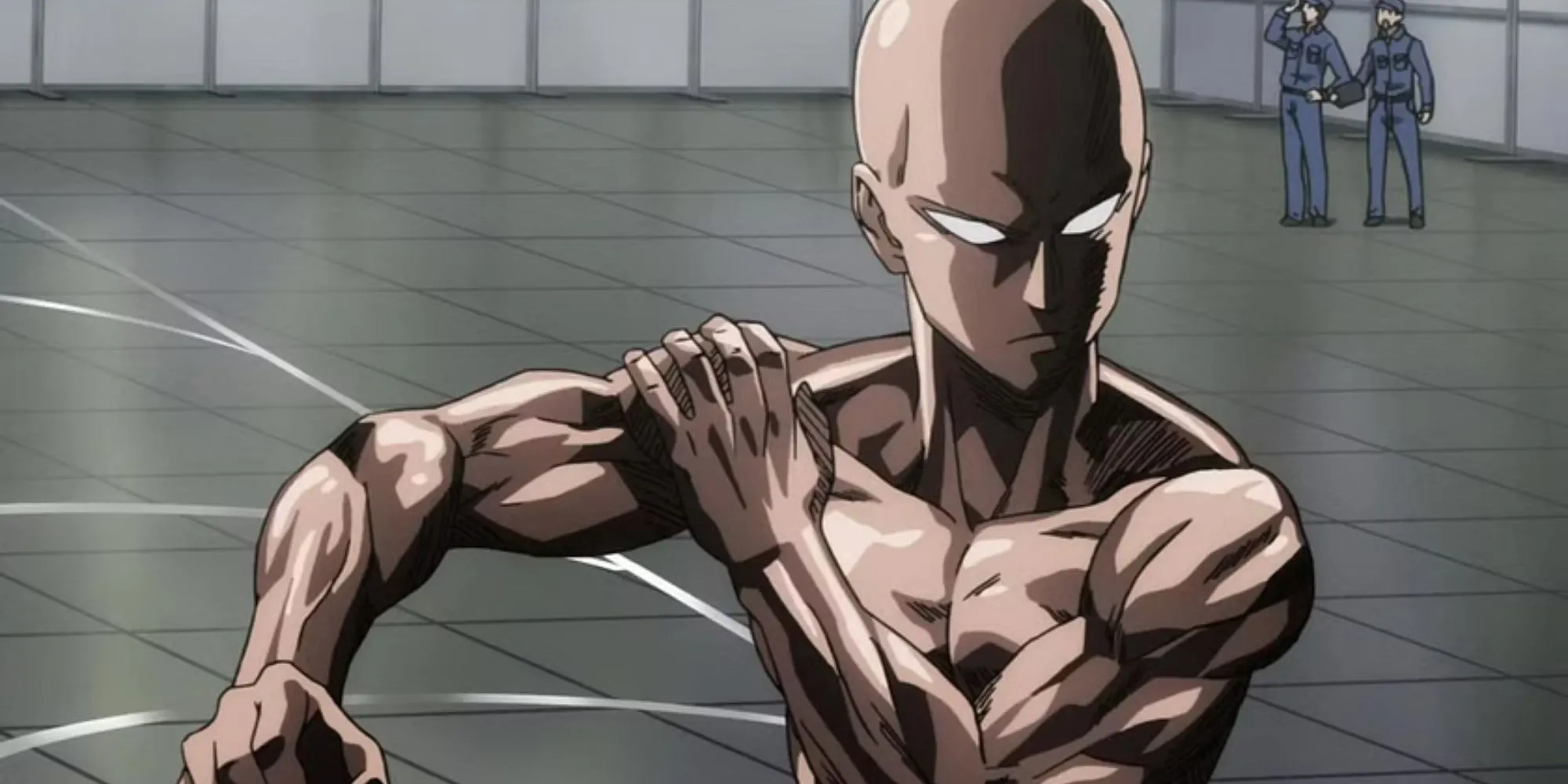 Saitama với biểu cảm thờ ơ đặc trưng từ One Punch Man