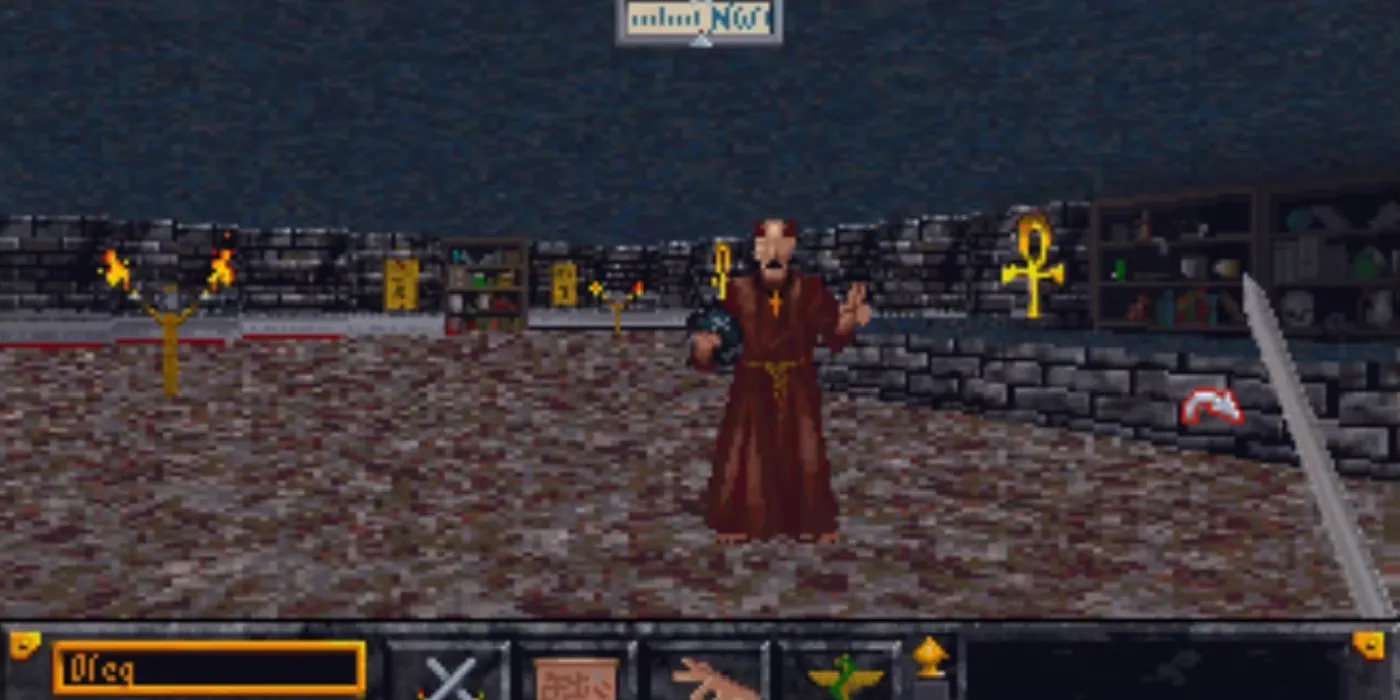 Screenshot game The Elder Scrolls Arena, phần đầu tiên của series