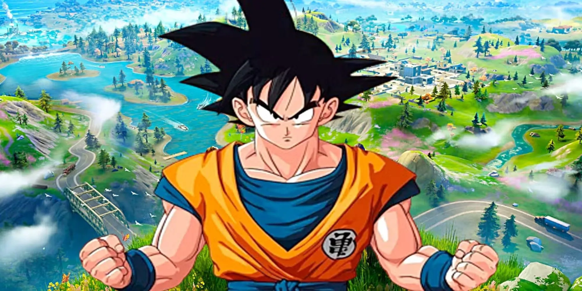 Son Goku trong một dáng đứng quen thuộc từ Dragon Ball