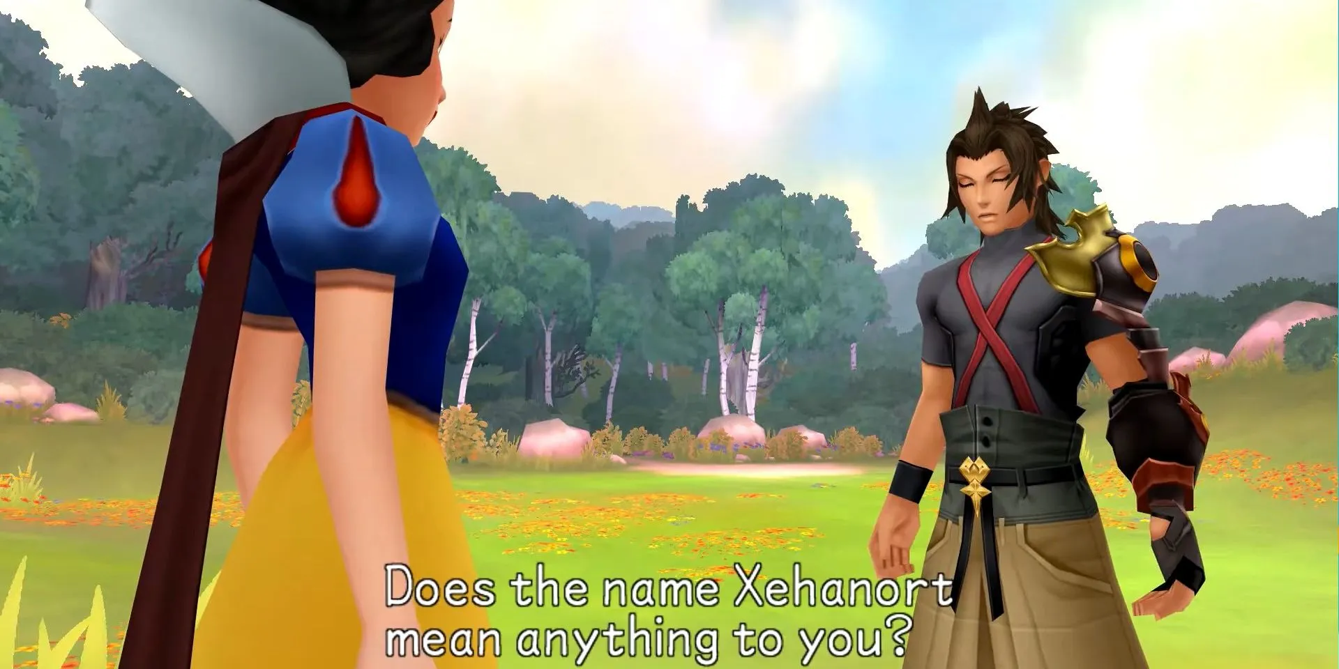 Terra và Bạch Tuyết trong thế giới Dwarf Woodlands (Kingdom Hearts Birth by Sleep)