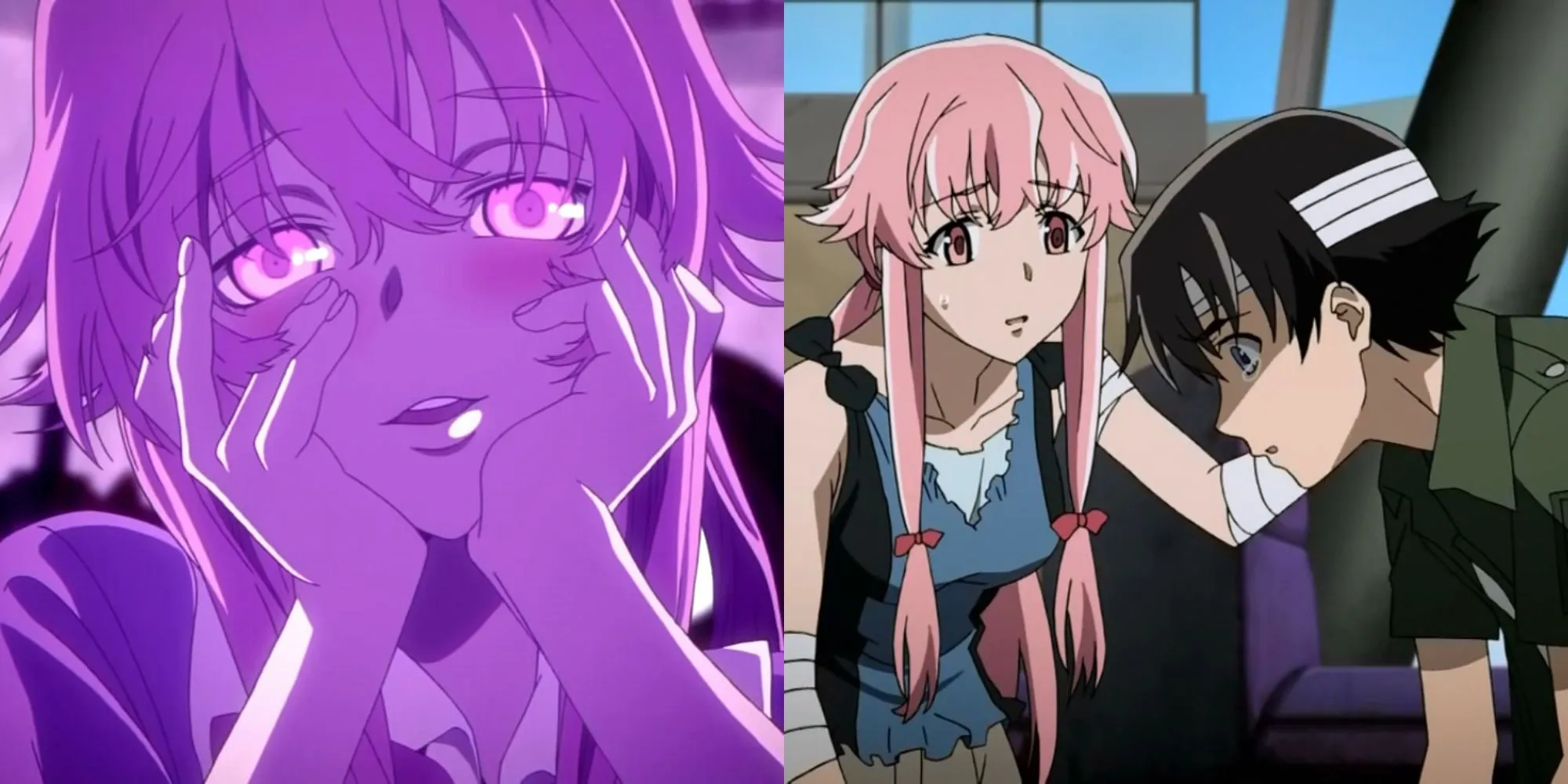Yuno Gasai với nụ cười ám ảnh trong Mirai Nikki Future Diary
