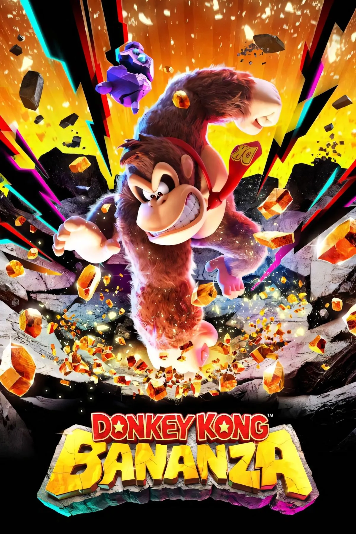 Artwork chính thức của game Donkey Kong Bananza trên Nintendo Switch 2