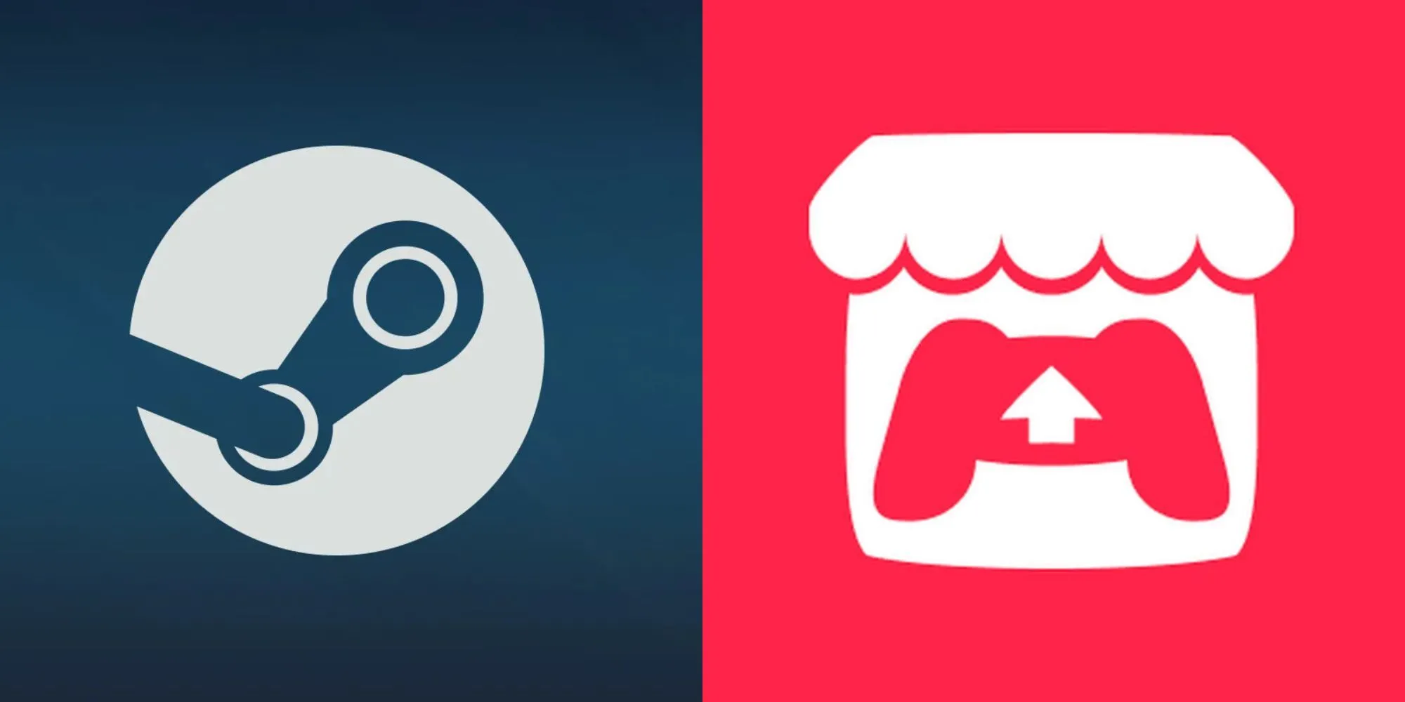 Biểu tượng Steam và Itch.io, đại diện cho hai nền tảng phân phối game lớn đang đối mặt với áp lực kiểm duyệt nội dung.