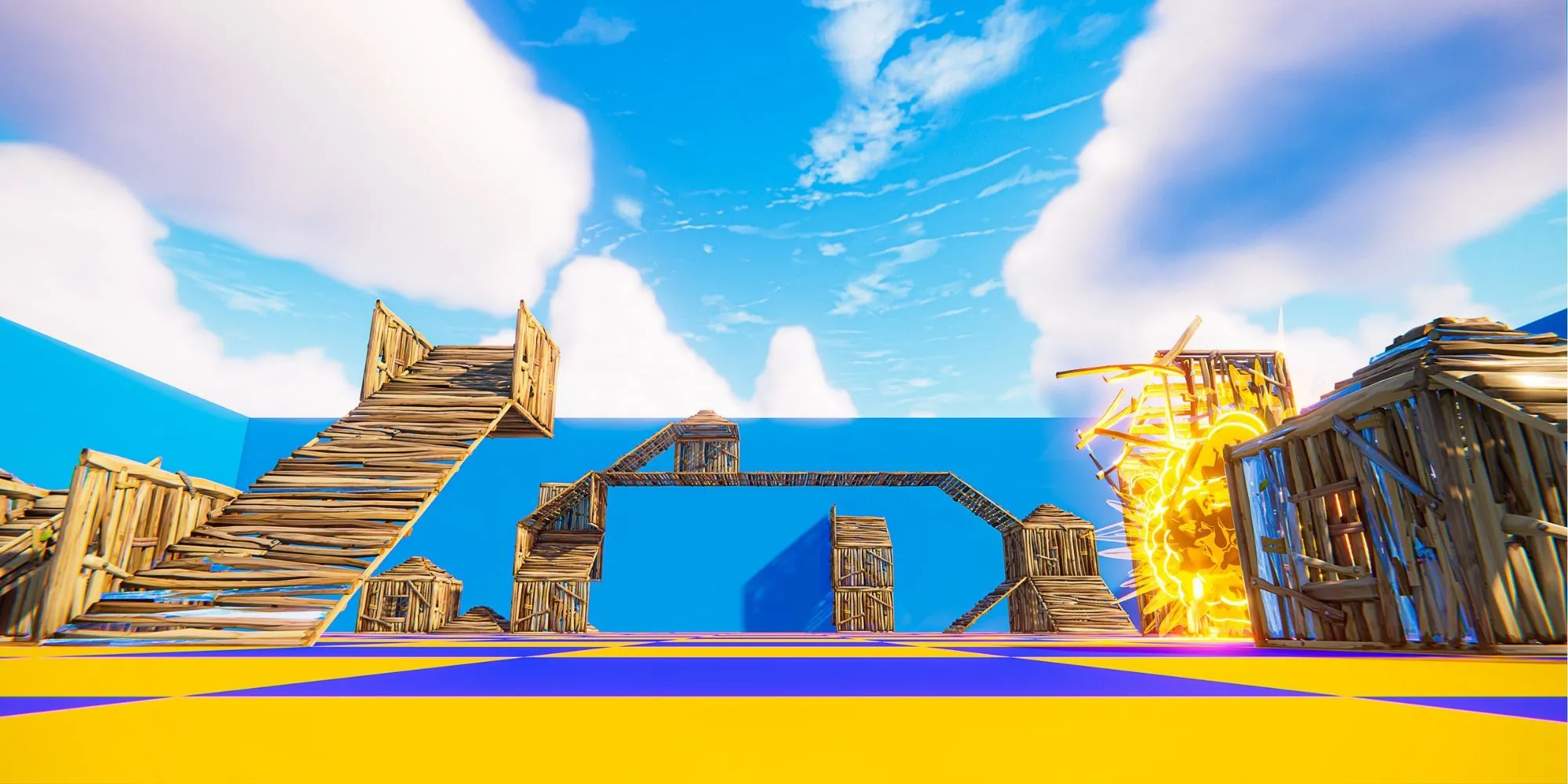 Cận cảnh lối chơi hỗn loạn của bản đồ The Pit trong Fortnite