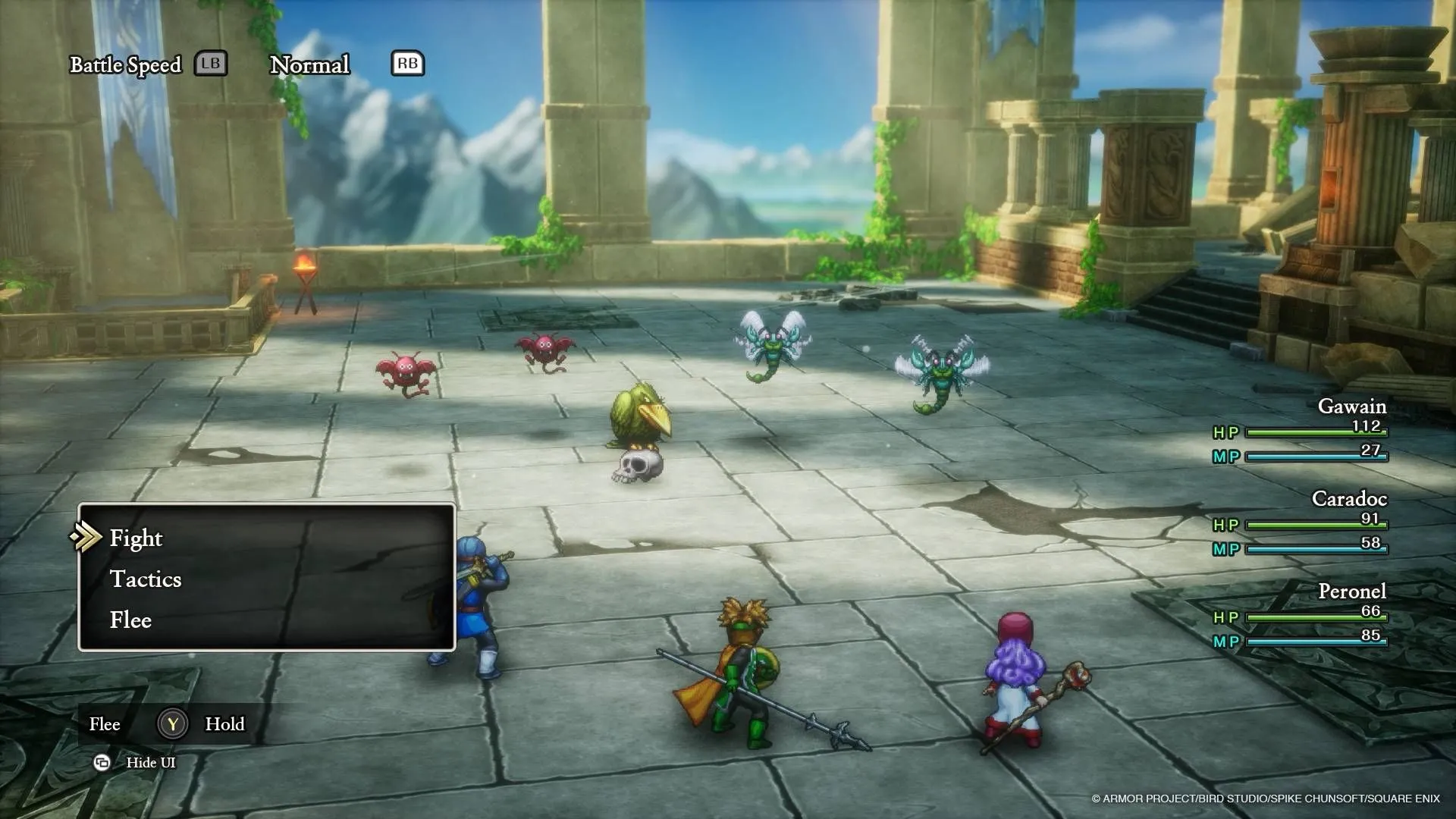 Cảnh chiến đấu ấn tượng trong Dragon Quest 1 & 2 HD-2D Remake