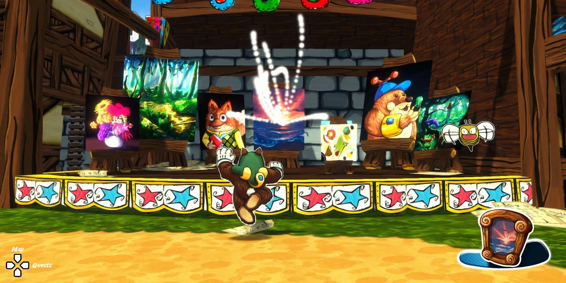Cảnh chơi mini-game trong Ruffy and the Riverside