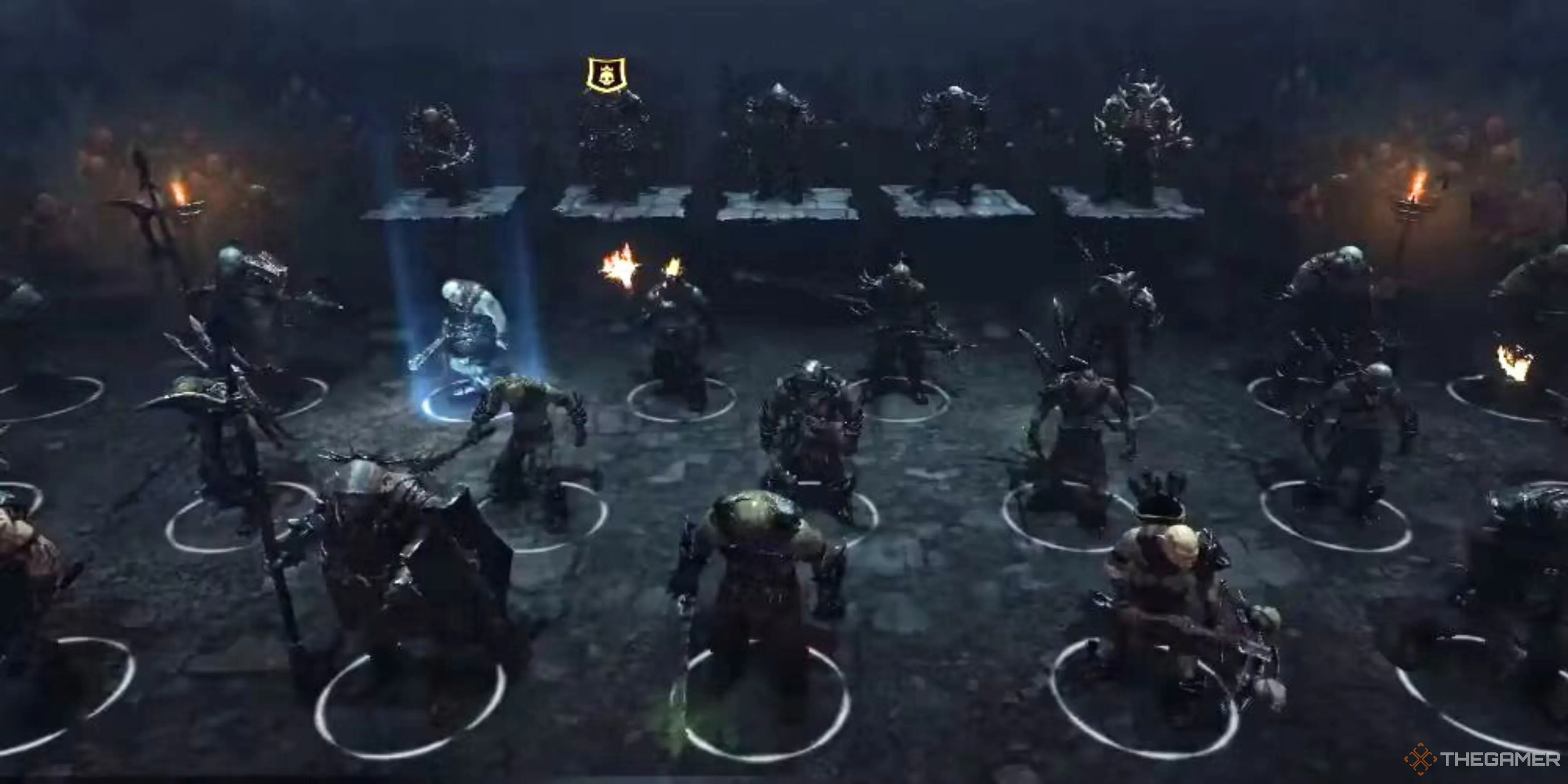 Dàn tướng Ork của hệ thống Nemesis trong Middle-earth Shadow of Mordor, cho thấy sự đa dạng và cấp bậc của kẻ thù mà người chơi sẽ đối mặt.