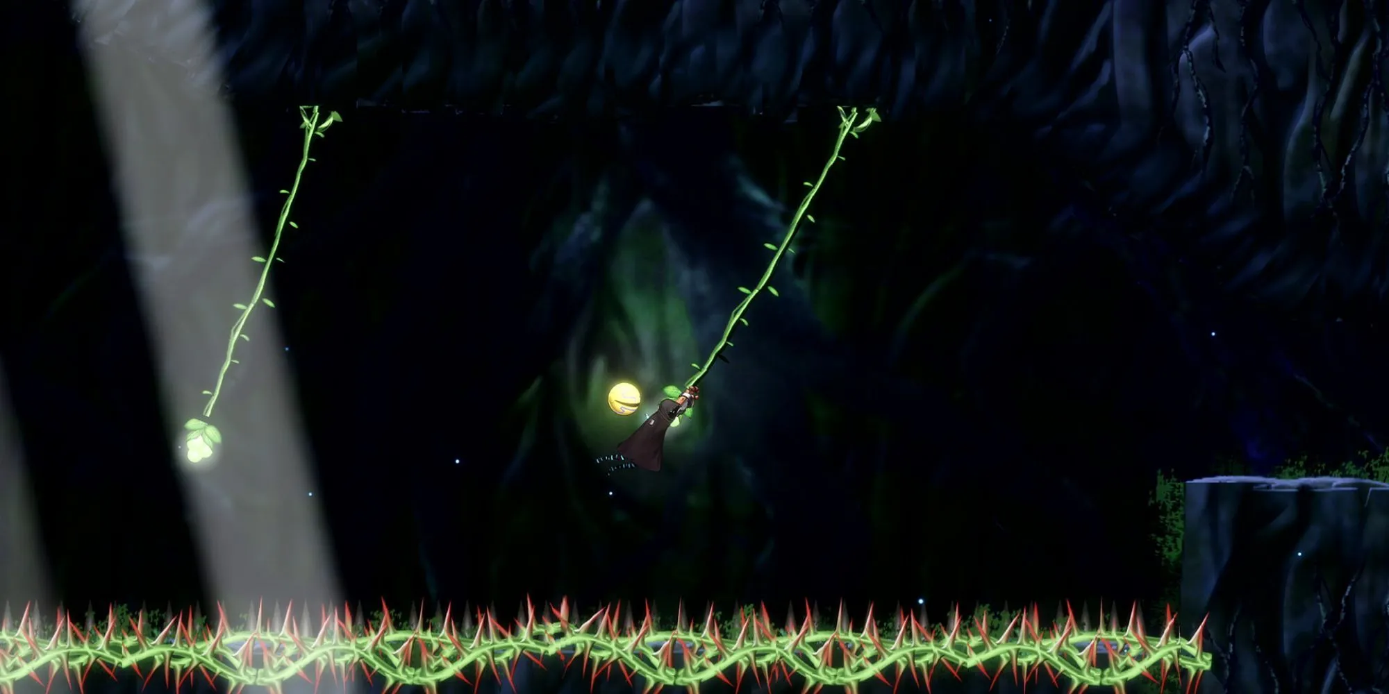Gameplay Shadow Labyrinth với các đoạn nhảy platforming đầy thử thách