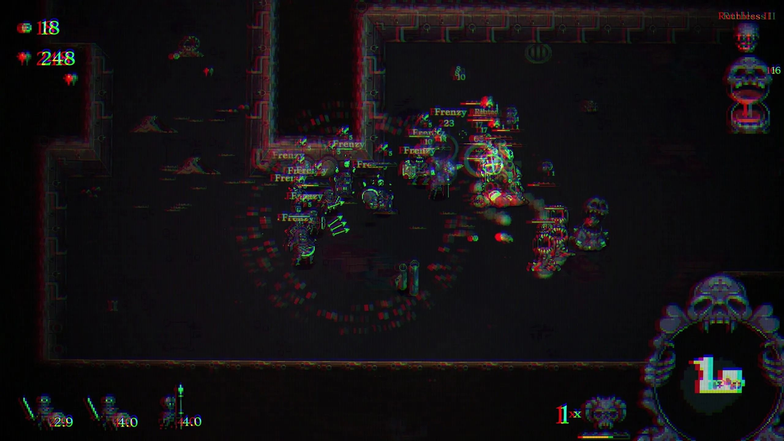Gameplay Skull Horde demo - Đội quân xương khô di chuyển trong hầm ngục