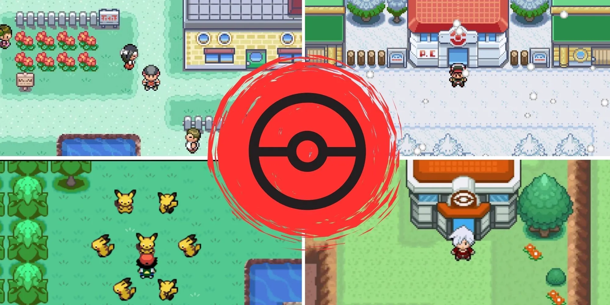 Giao diện chọn game Pokémon trên thiết bị di động, minh họa các tựa game phù hợp cho người mới bắt đầu khám phá thế giới Pokémon.