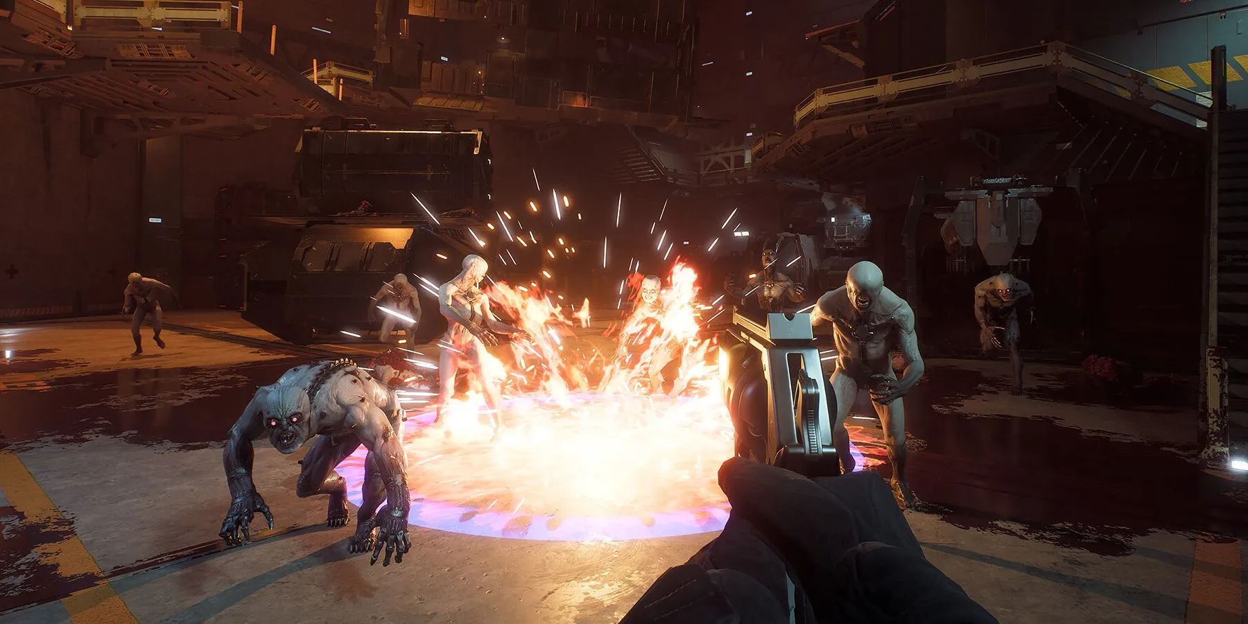 Hiệu ứng vụ nổ ấn tượng từ một kỹ năng hoặc vũ khí trong Killing Floor 3