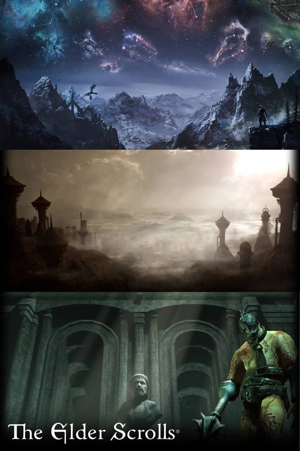 Hình ảnh logo hoặc biểu tượng đại diện cho series game nhập vai The Elder Scrolls huyền thoại