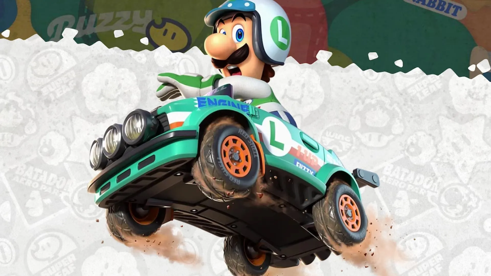Hình ảnh render chất lượng cao của nhân vật Luigi trong Mario Kart World