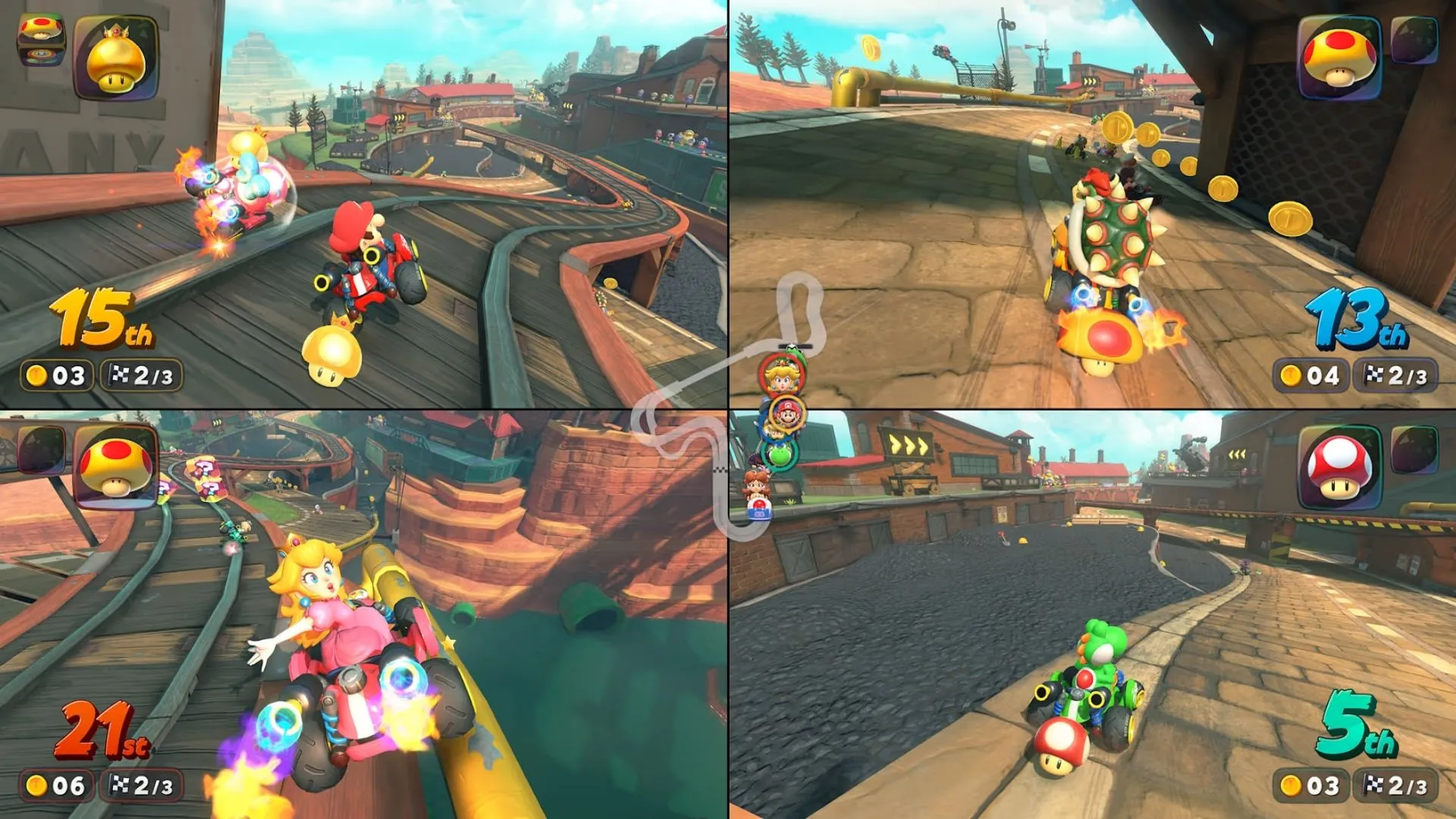 Mario Kart World: Hình ảnh các tay đua chuẩn bị xuất phát