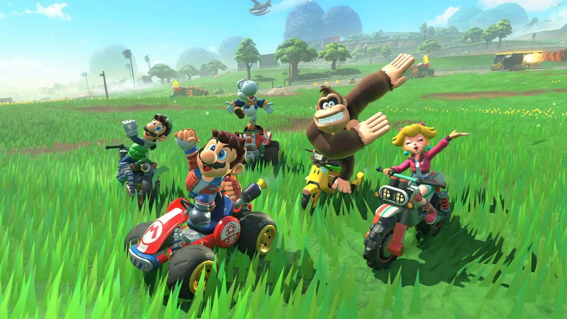 Mario Kart World: Màn hình kết quả sau khi hoàn thành chặng đua