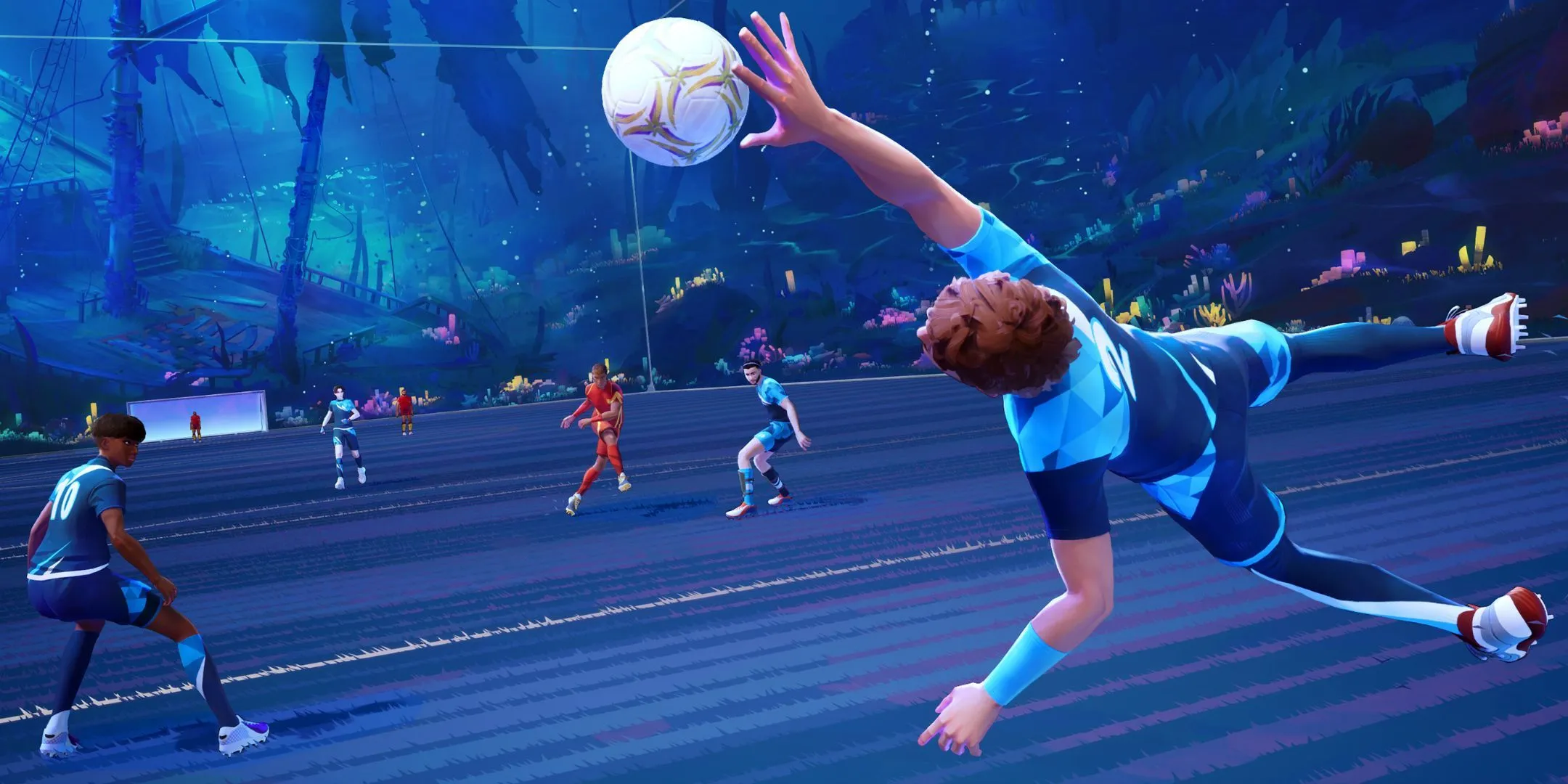 Người chơi đang cứu một người khác dưới nước trong chế độ multiplayer