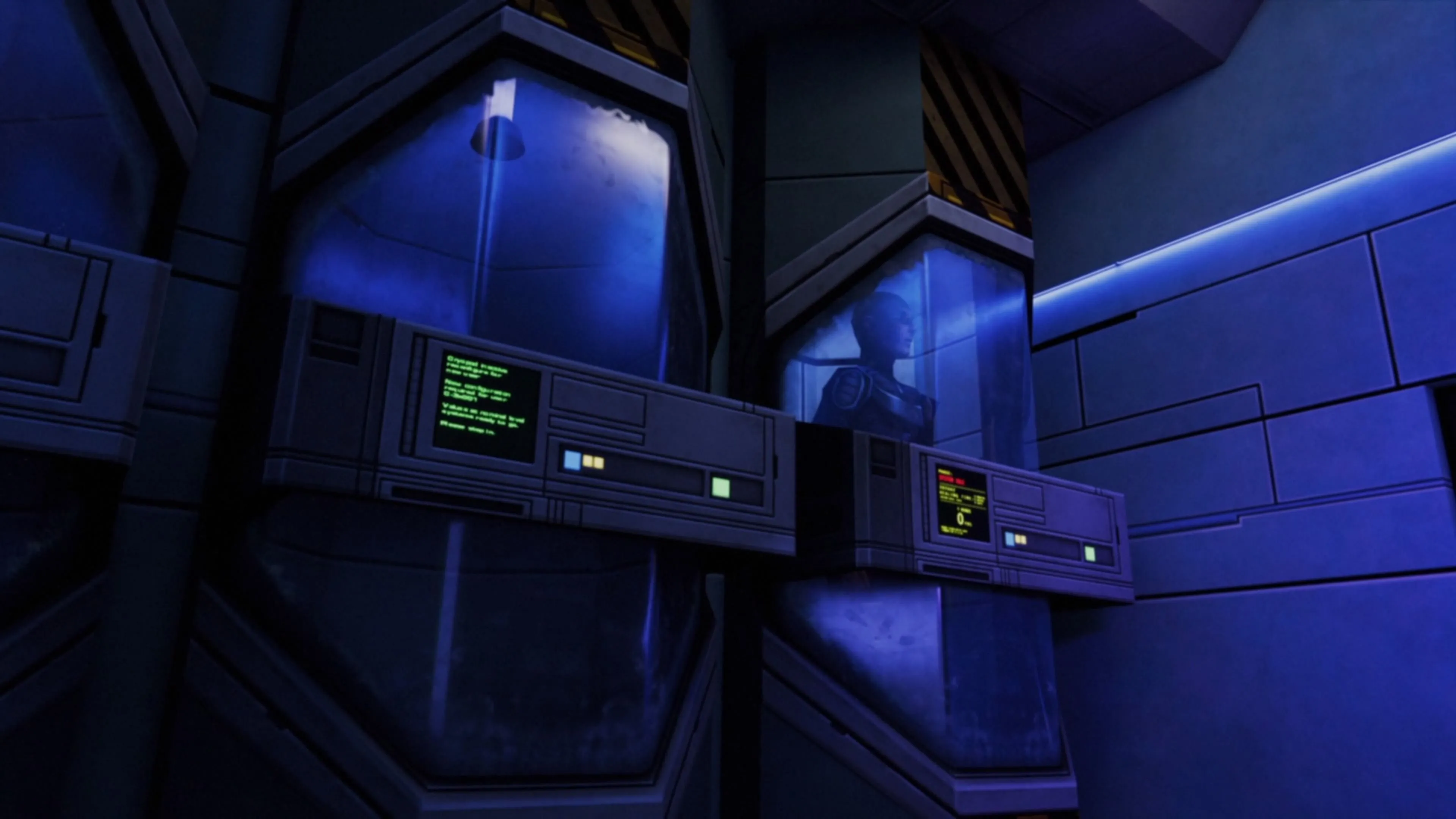 Nhân vật chính thức dậy từ giấc ngủ đông (cryosleep) trong System Shock 2 Remaster