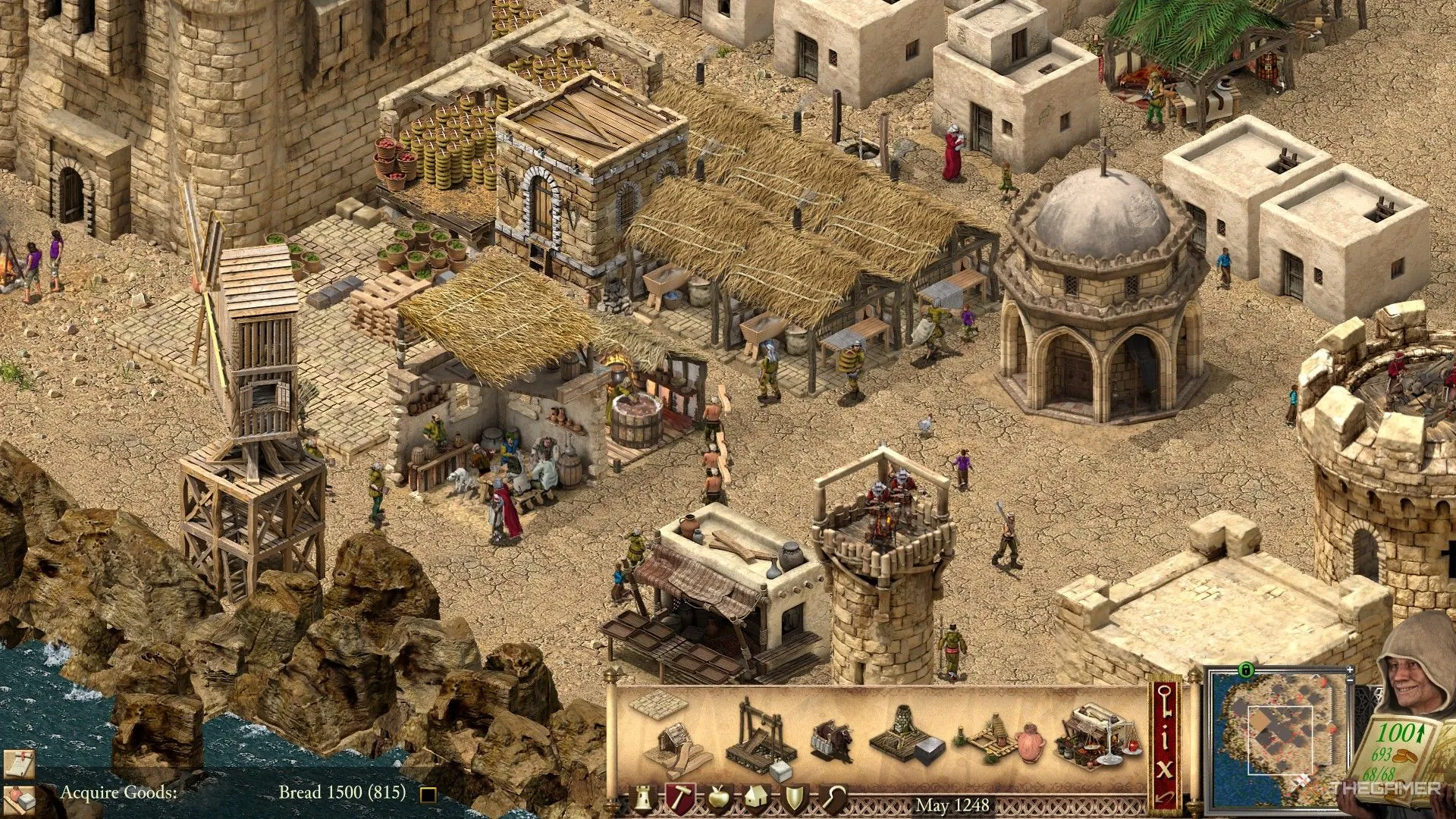 Nhiều lò bánh mì hoạt động sản xuất lương thực trong Stronghold Crusader