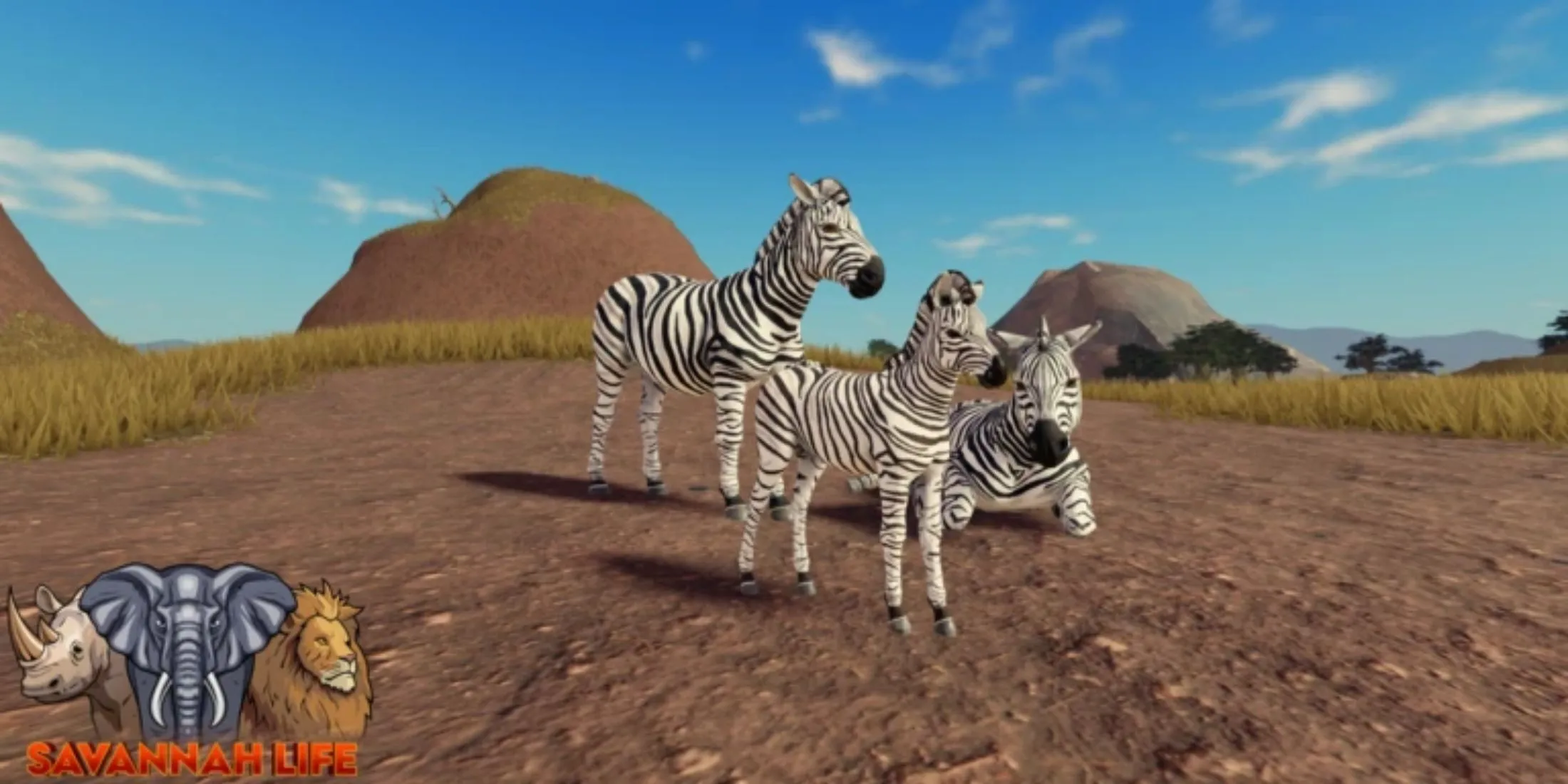 Nhiều loài động vật ăn cỏ và ăn thịt trong thế giới mở của Savannah Life, một game nhập vai sinh tồn trên nền tảng Roblox.