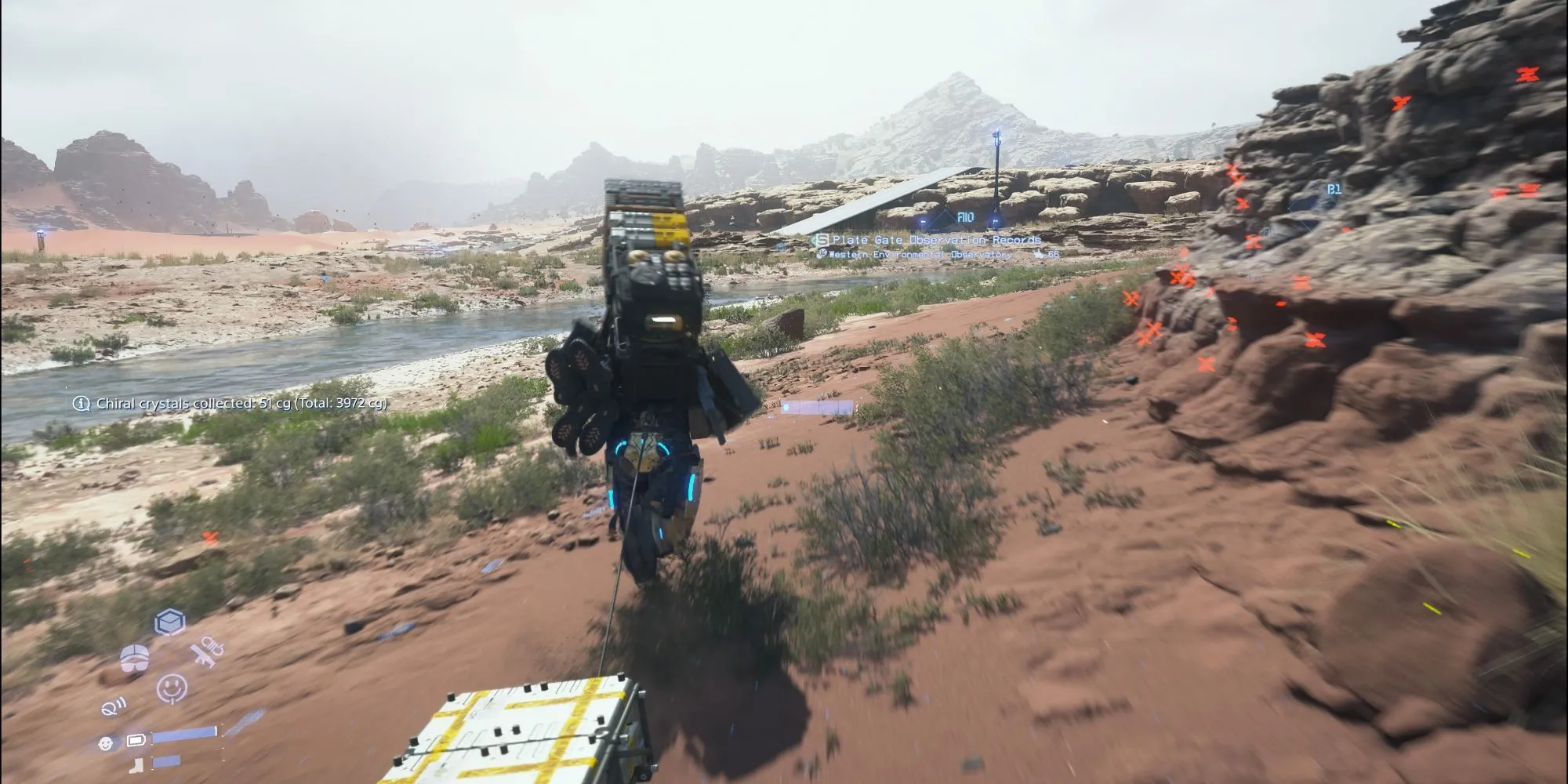 Sam Bridges vận chuyển hàng hóa qua địa hình hiểm trở ở Australia trong Death Stranding 2
