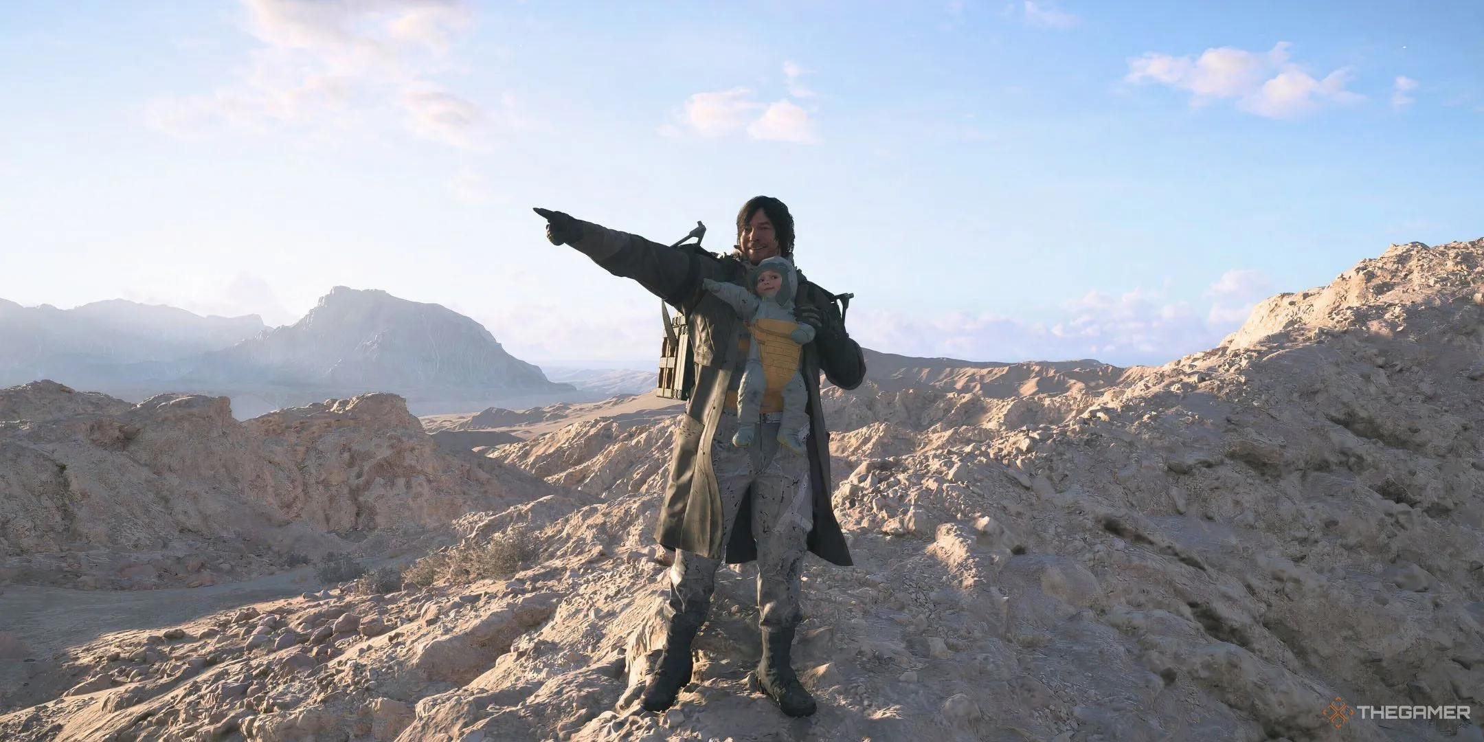 Sam Porter Bridges và Lou trong Death Stranding 2: On the Beach