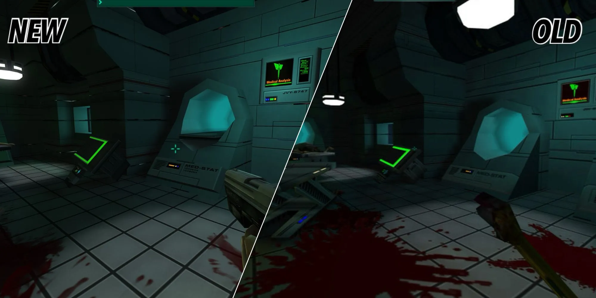 So sánh hình ảnh của System Shock 2 bản gốc 1999 và bản Remaster 2025