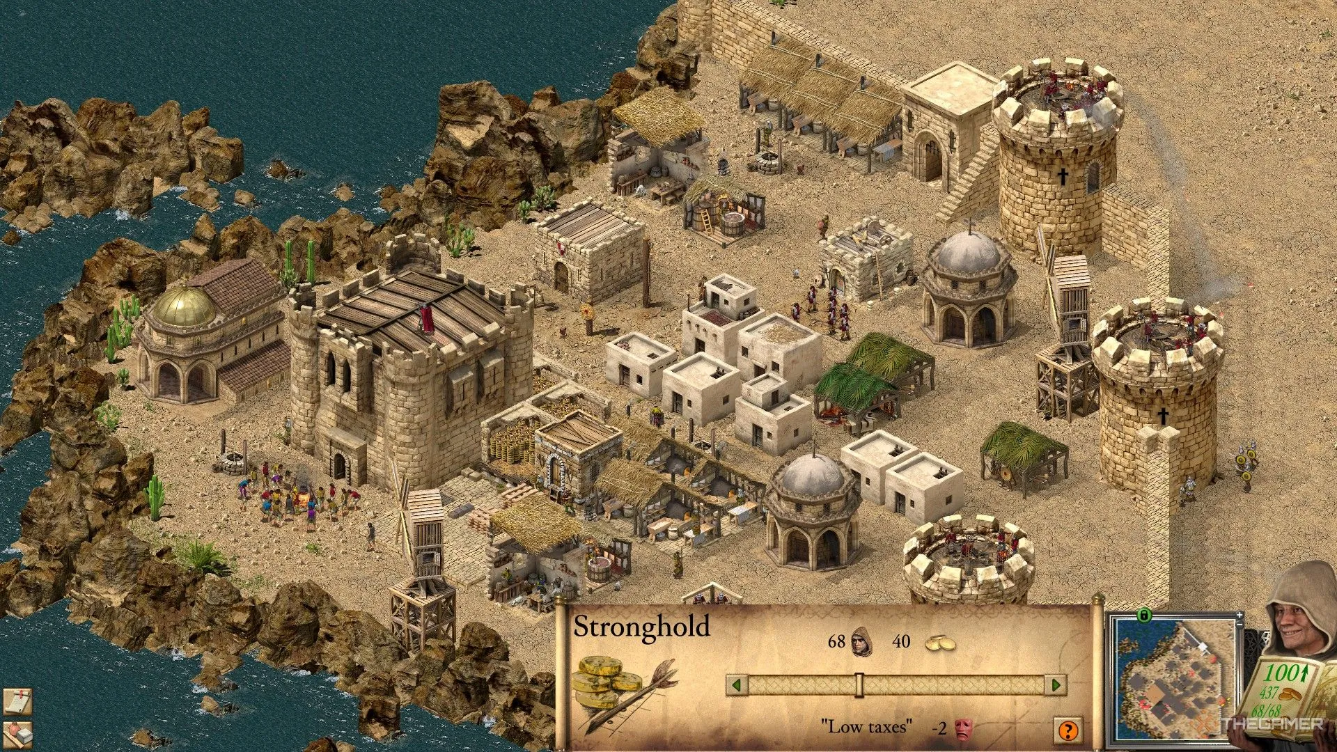 Thanh trượt điều chỉnh thuế suất trong Lâu đài chính (Keep) của Stronghold Crusader