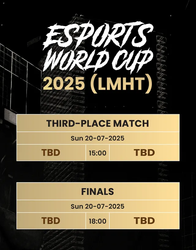Toàn bộ lịch thi đấu EWC 2025 Liên Minh Huyền Thoại chi tiết từ vòng bảng đến chung kết.