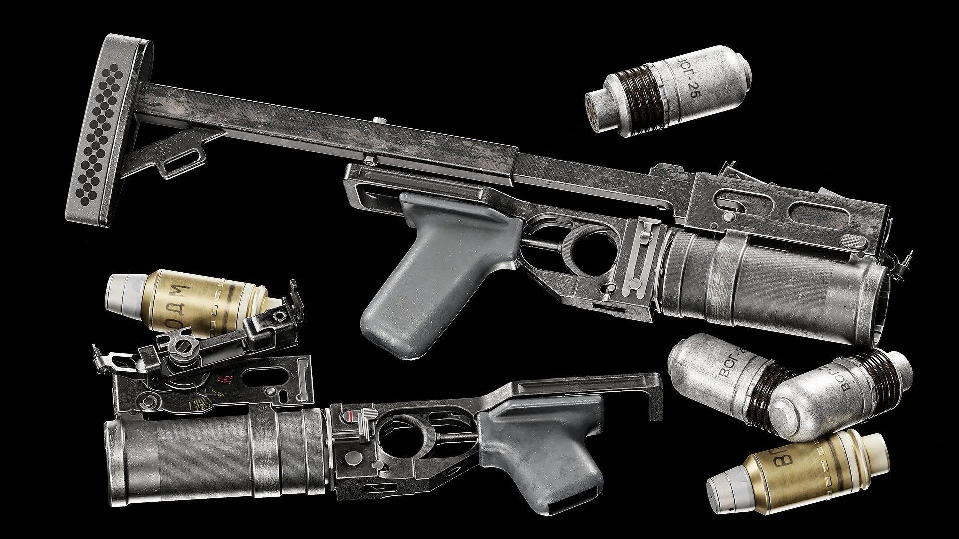 Chi tiết súng phóng lựu GP-25 cổ điển được trang bị cho lực lượng al-Zalaam trong Bellum.