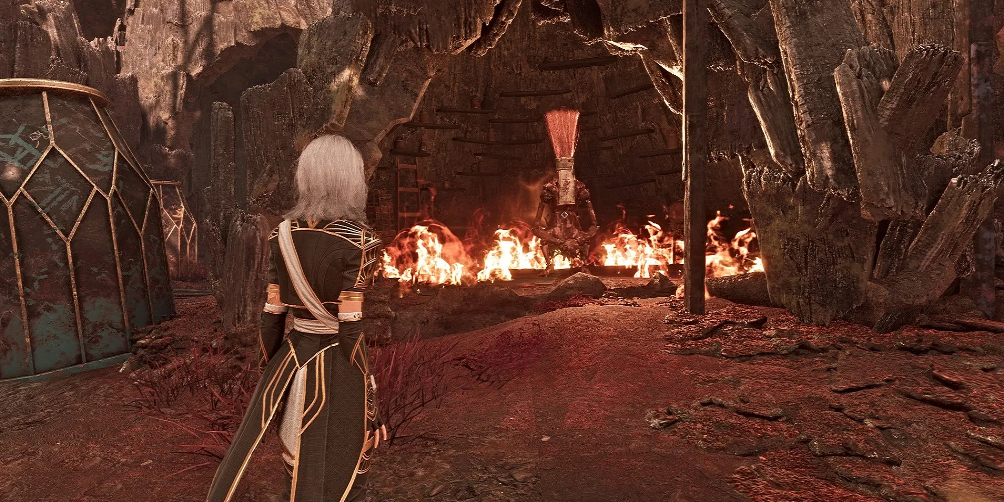 Gestral trong gian hàng cháy với thông điệp "This is fine"