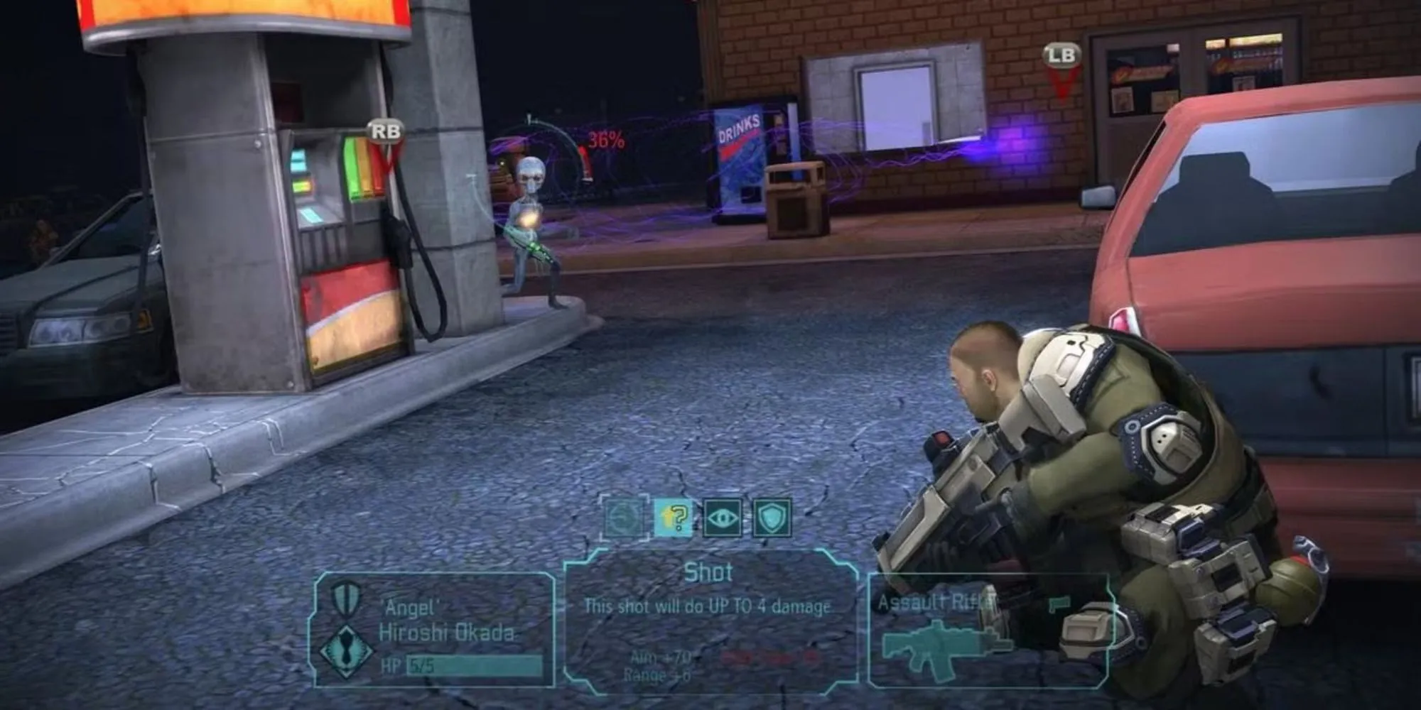 Giao diện chiến đấu căng thẳng trong X-Com: Enemy Unknown, với đội hình lính đang đối đầu với kẻ địch ngoài hành tinh, nhấn mạnh tầm trọng của chiến thuật và nguy cơ permadeath.