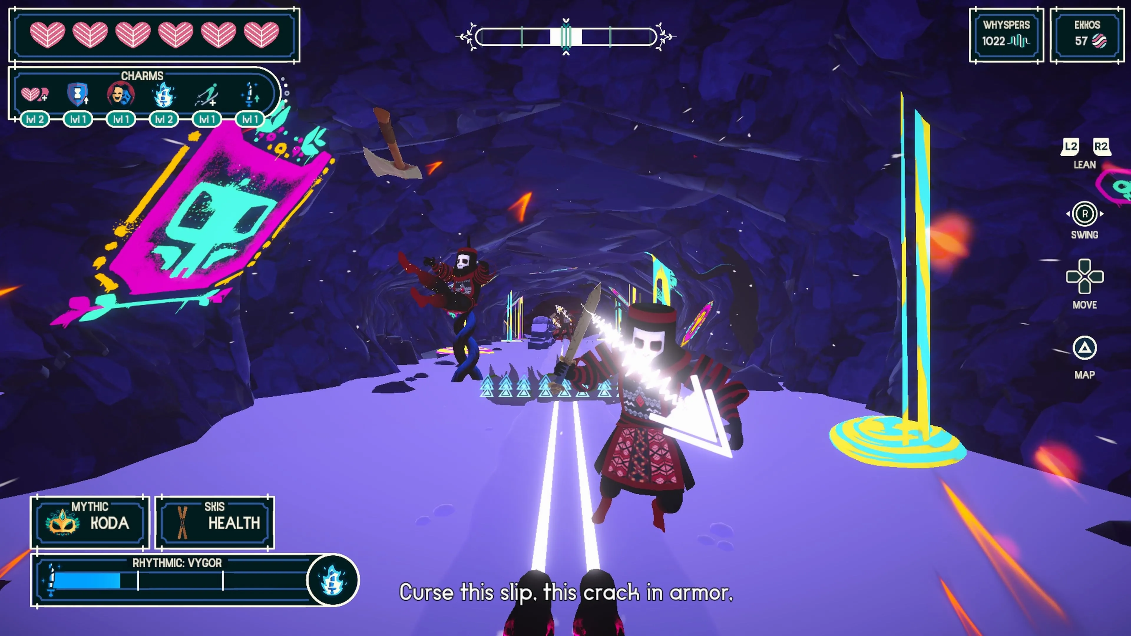 Giao diện gameplay Fresh Tracks với các chướng ngại vật