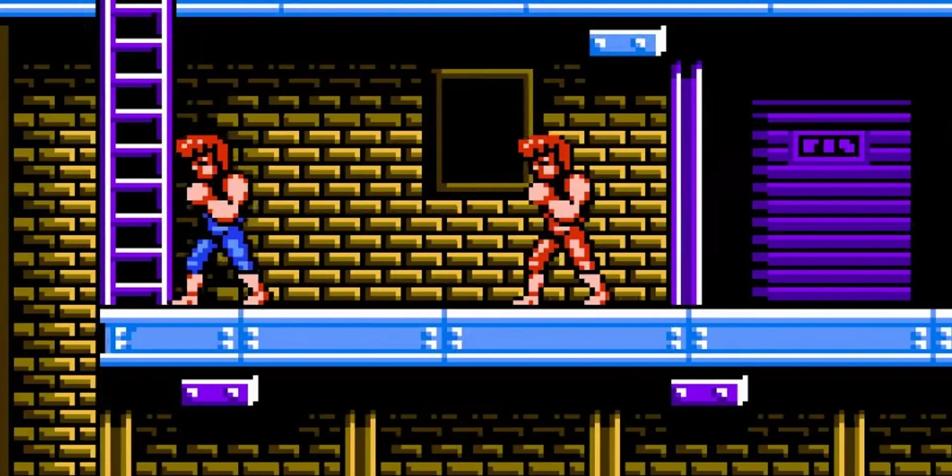 Hai anh em Billy và Jimmy Lee thực hiện đòn tấn công phối hợp trong Double Dragon 2
