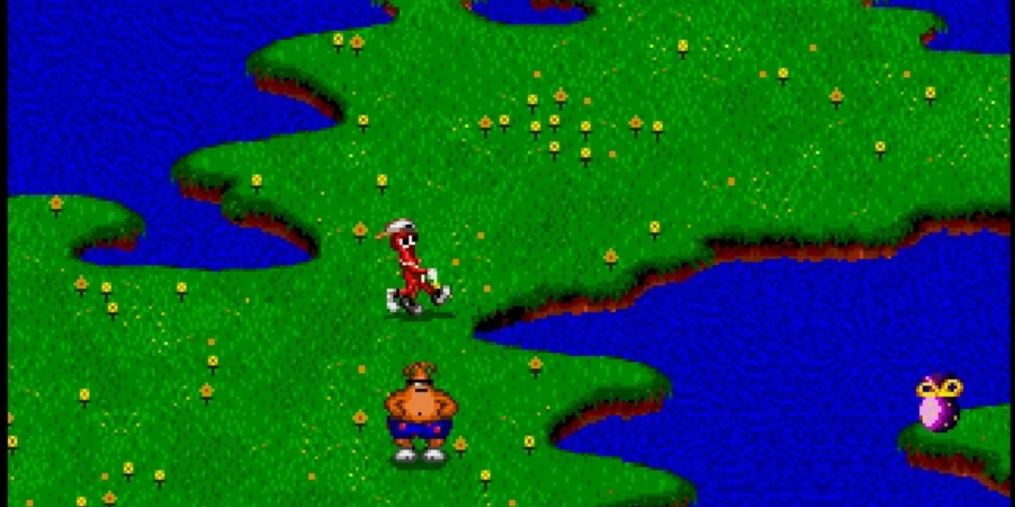 Hai người ngoài hành tinh ToeJam và Earl khám phá hành tinh trong tựa game roguelike cổ điển