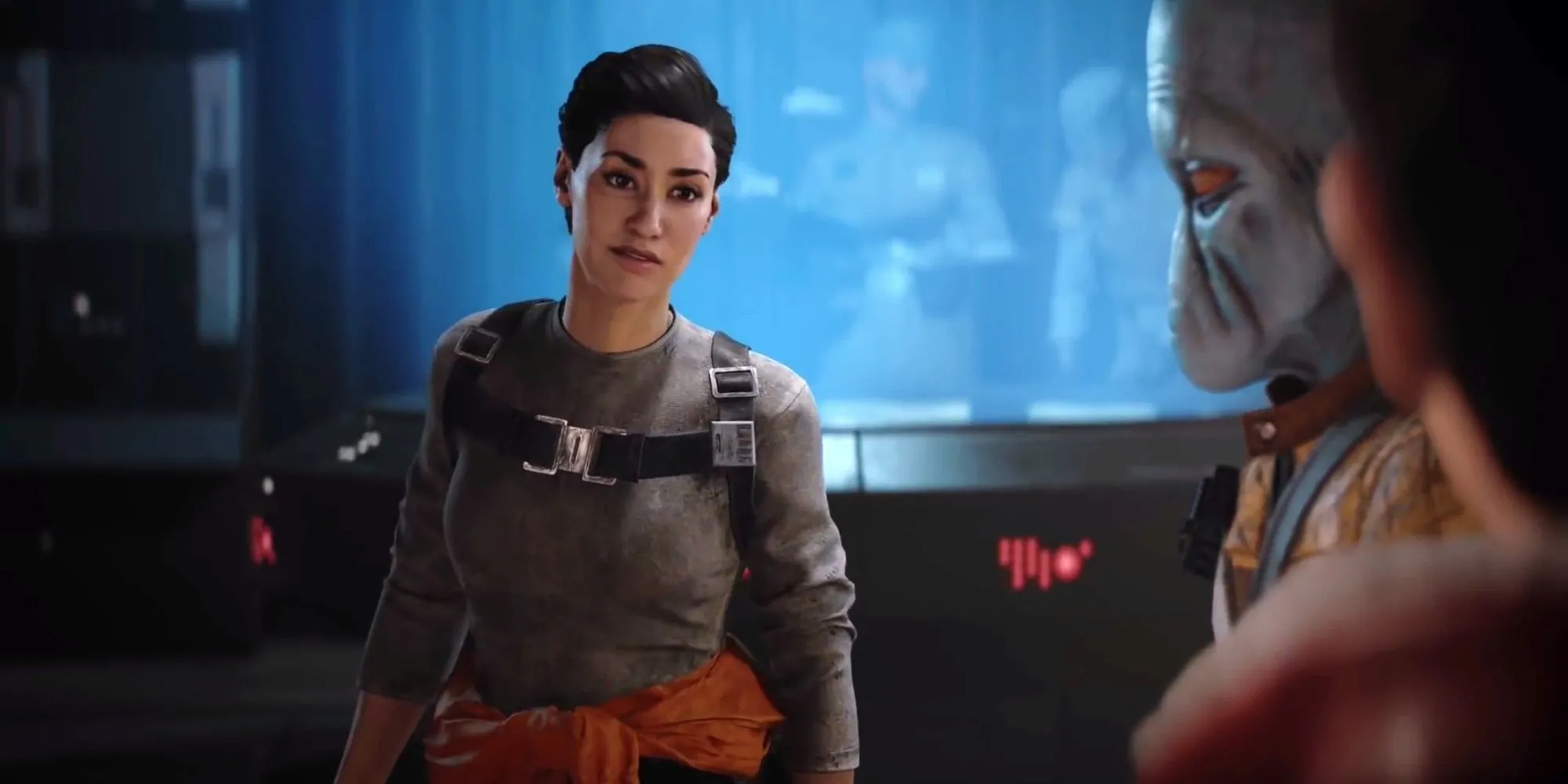 Iden Versio, chỉ huy Inferno Squad, trong bộ giáp Imperial đặc trưng từ Star Wars Battlefront II, gợi hình ảnh nhân vật trung thành với Đế Chế