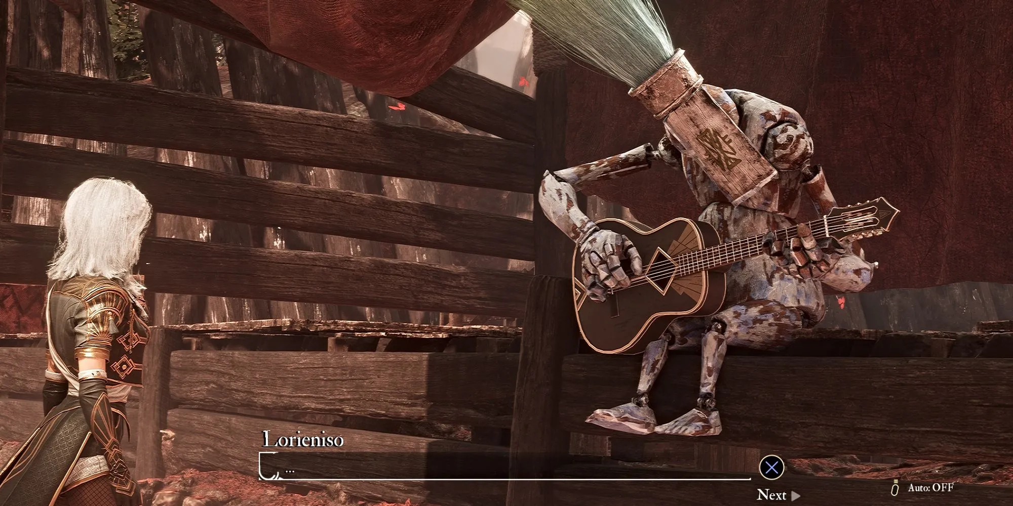 Lorieniso, Gestral đang chơi guitar trên sân khấu
