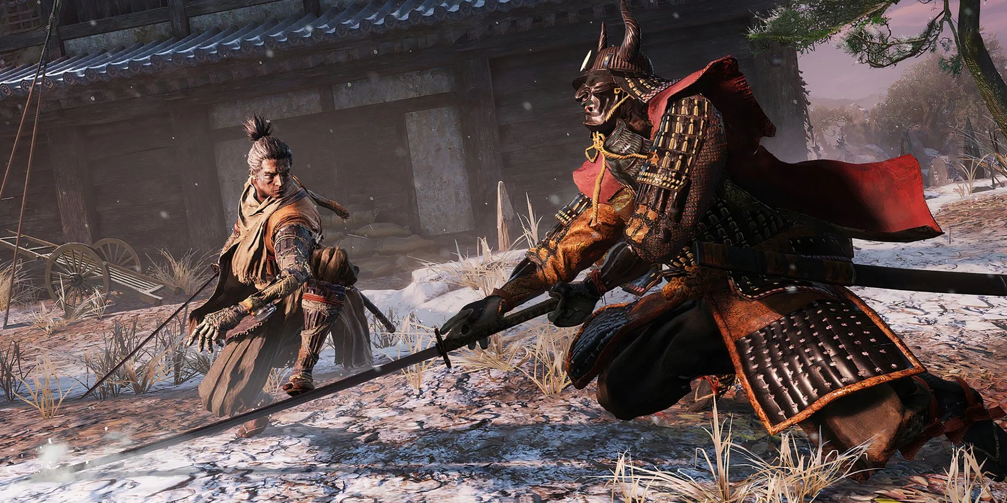 Sekiro thực hiện đòn phản công Mikiri counter chính xác, vô hiệu hóa đòn tấn công của kẻ địch trong hệ thống chiến đấu đỉnh cao của Shadows Die Twice