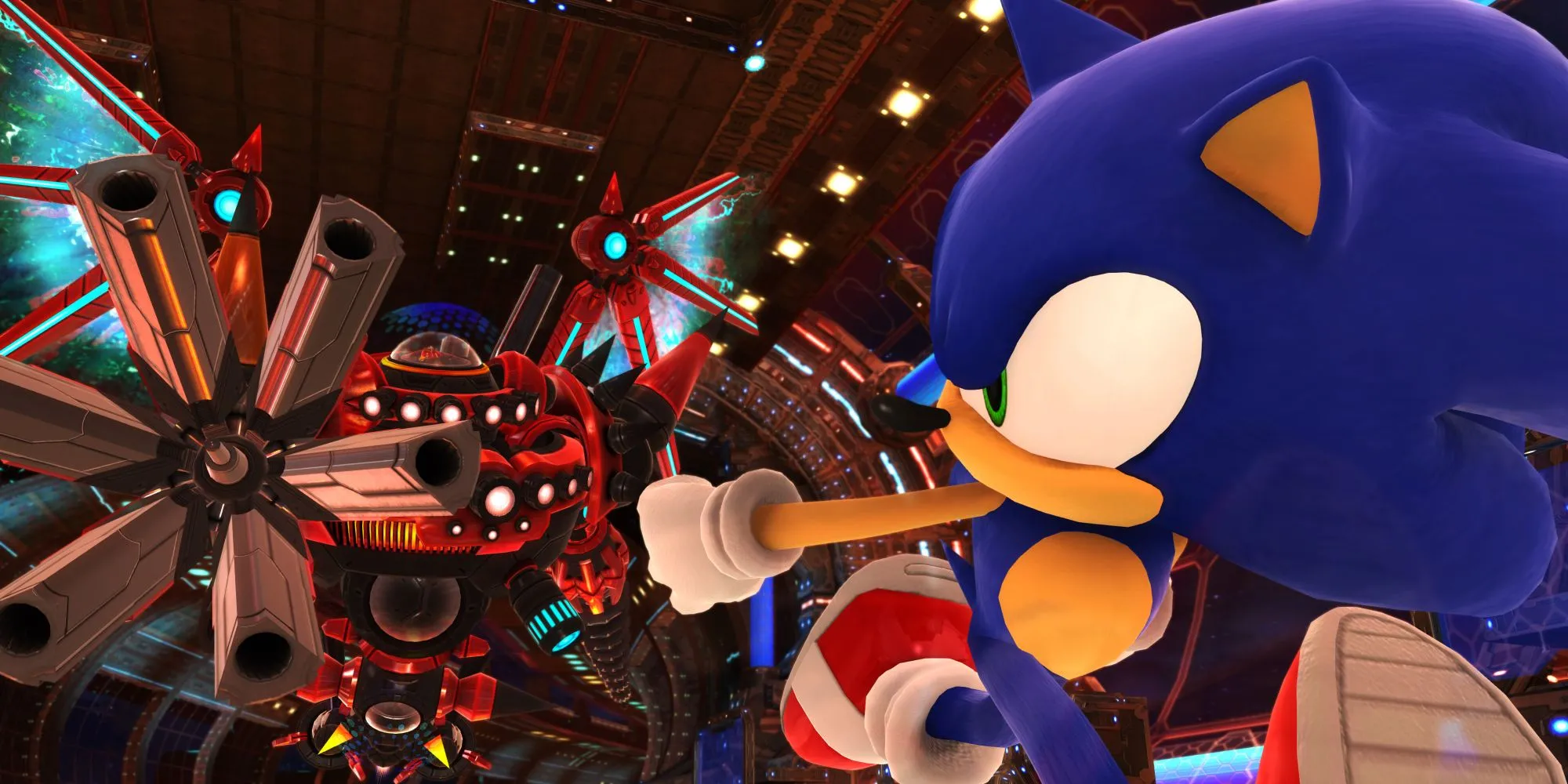 Sonic the Hedgehog tốc độ cao trong Sonic X Shadow Generations, đại diện cho nhượng quyền game đang tìm lại bản sắc.