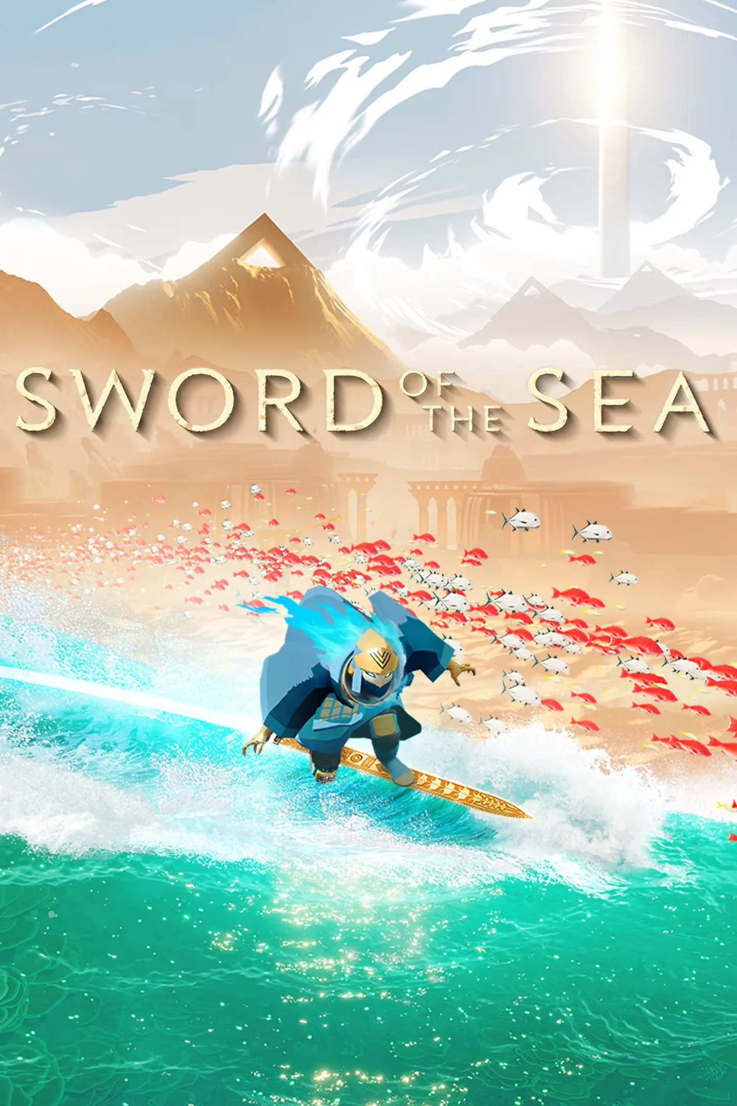 Tổng quan nghệ thuật của Sword of the Sea, minh họa phong cách đồ họa độc đáo của game.