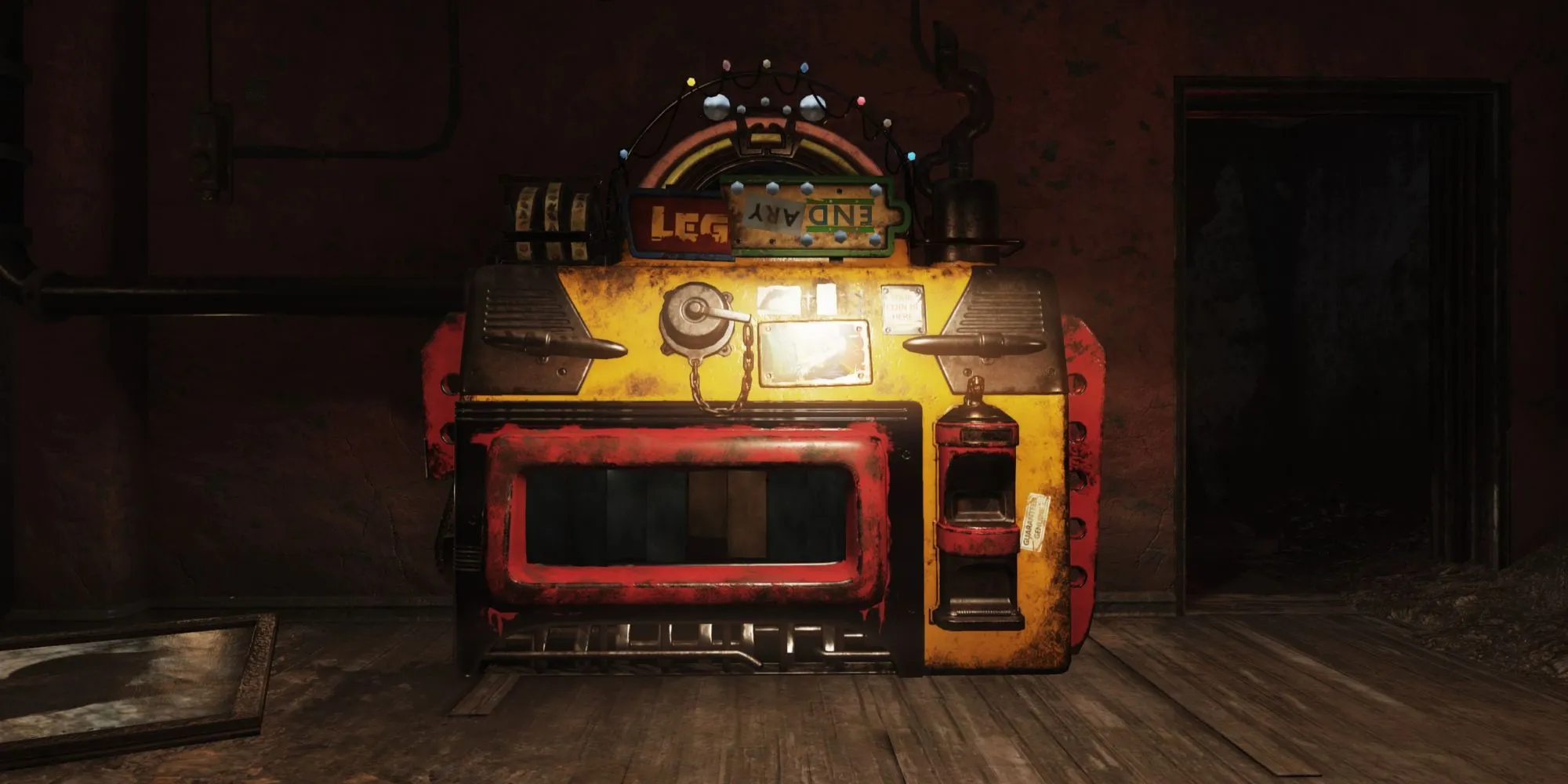 Vị trí của máy Legendary Exchange bên trong The Rusty Pick, một điểm giao dịch quan trọng trong Fallout 76