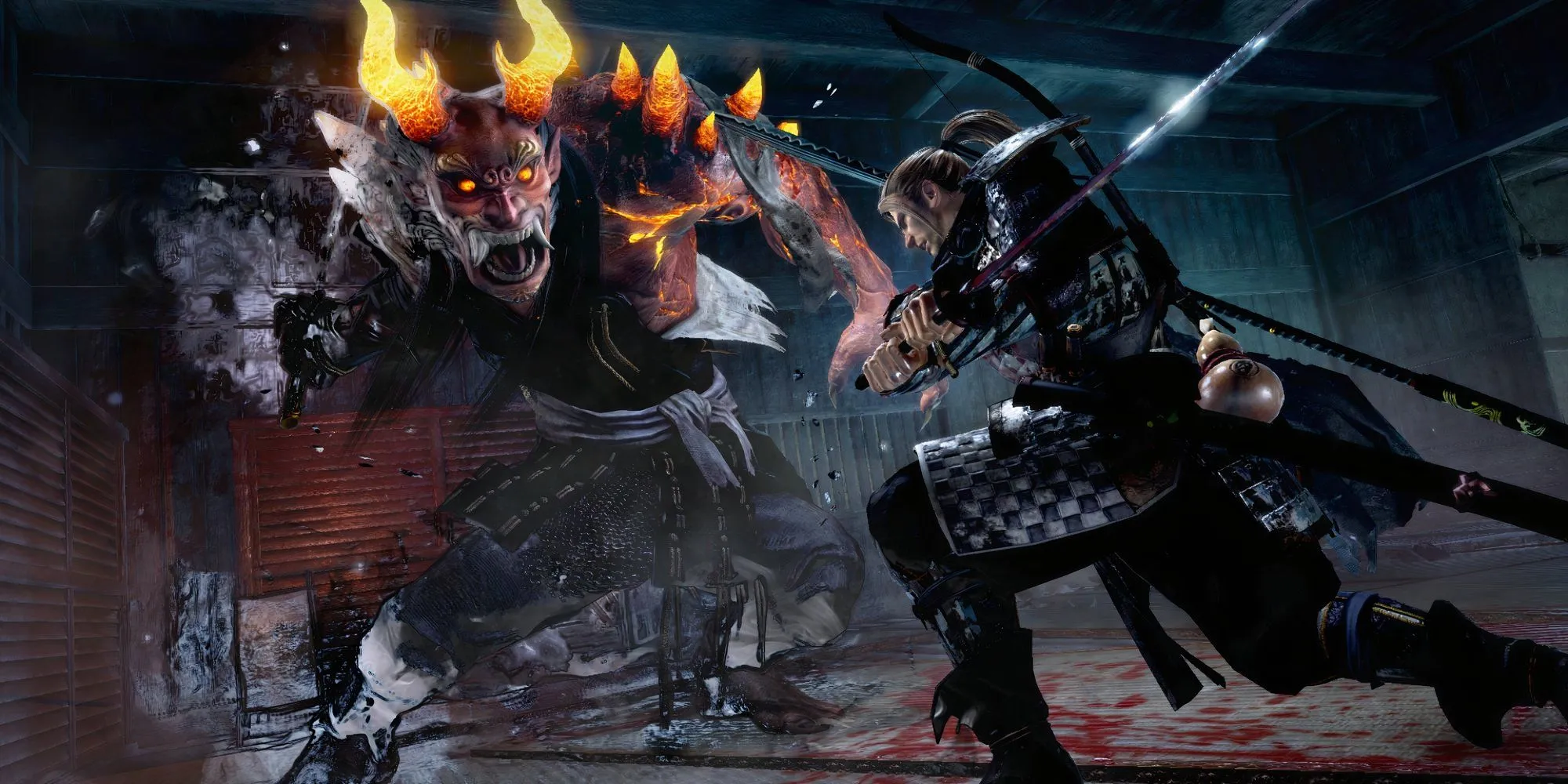 William, nhân vật chính Nioh, đối đầu boss Yokai trong trận chiến khốc liệt, thể hiện kỹ năng Ki Pulse